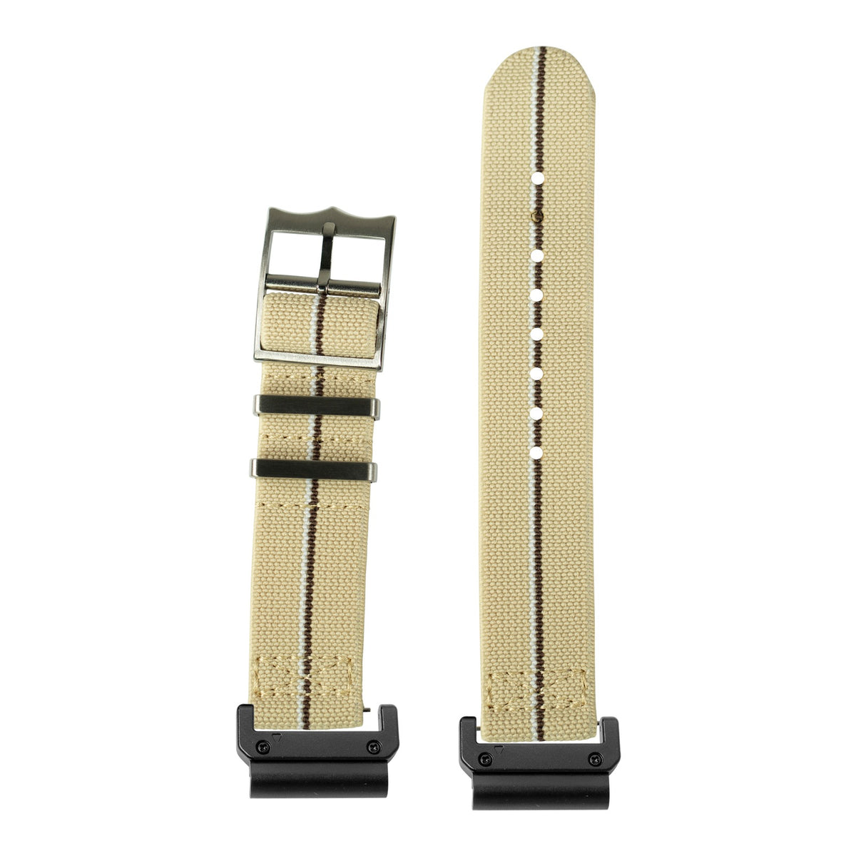 [QuickFit] ElastoFlex - Desert Sand/Brown/White with Slim Military adapters (Black)