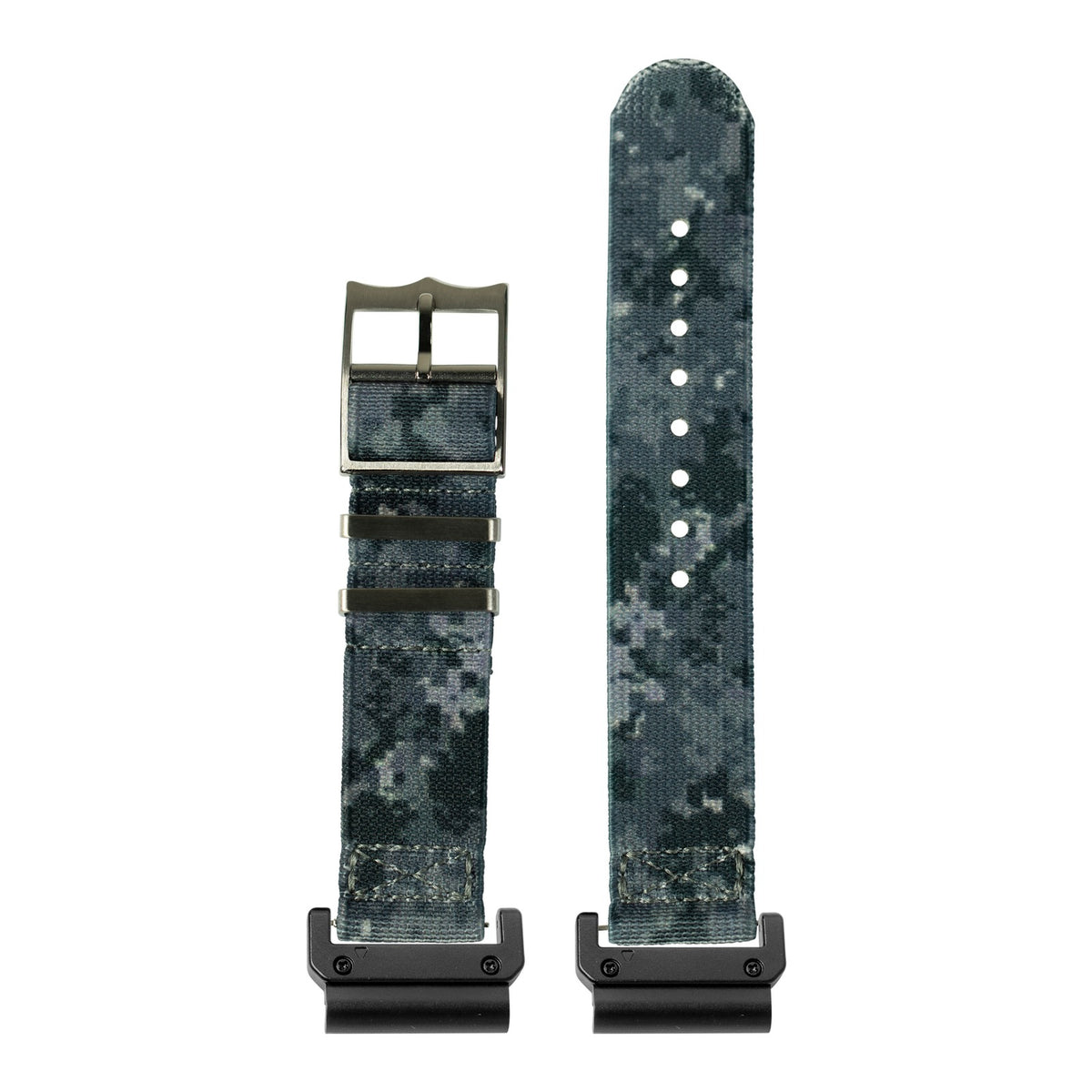 [QuickFit] ElastoFlex - Digital Camo with Slim Military adapters (Black)