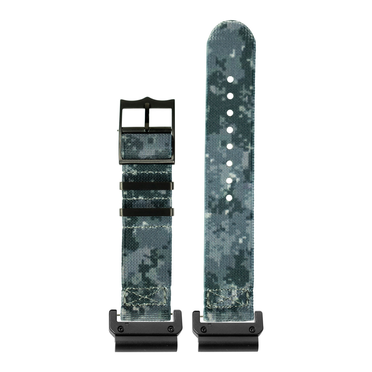 [QuickFit] ElastoFlex - Digital Camo [Black Hardware] with Slim Military adapters (Black)