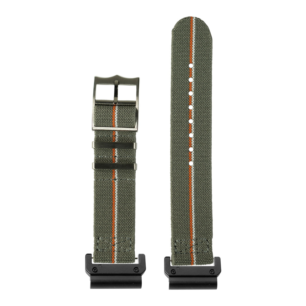 [QuickFit] ElastoFlex - Grey /White/Orange with Slim Military adapters (Black)
