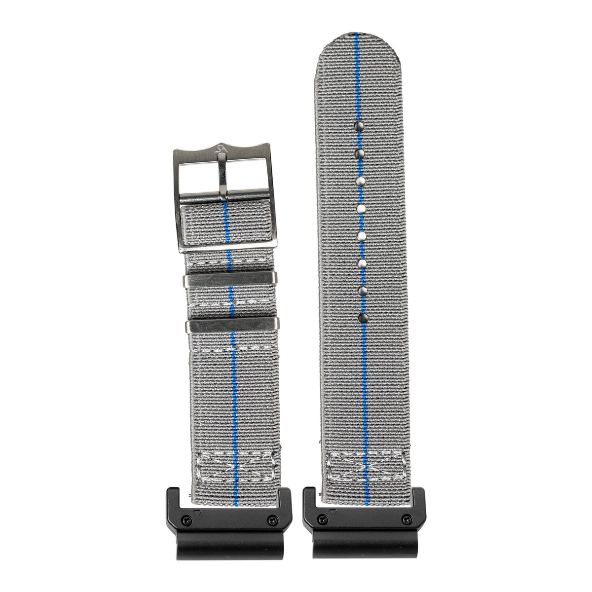 [QuickFit] ElastoFlex - Grey/Blue with Slim Military adapters (Black)