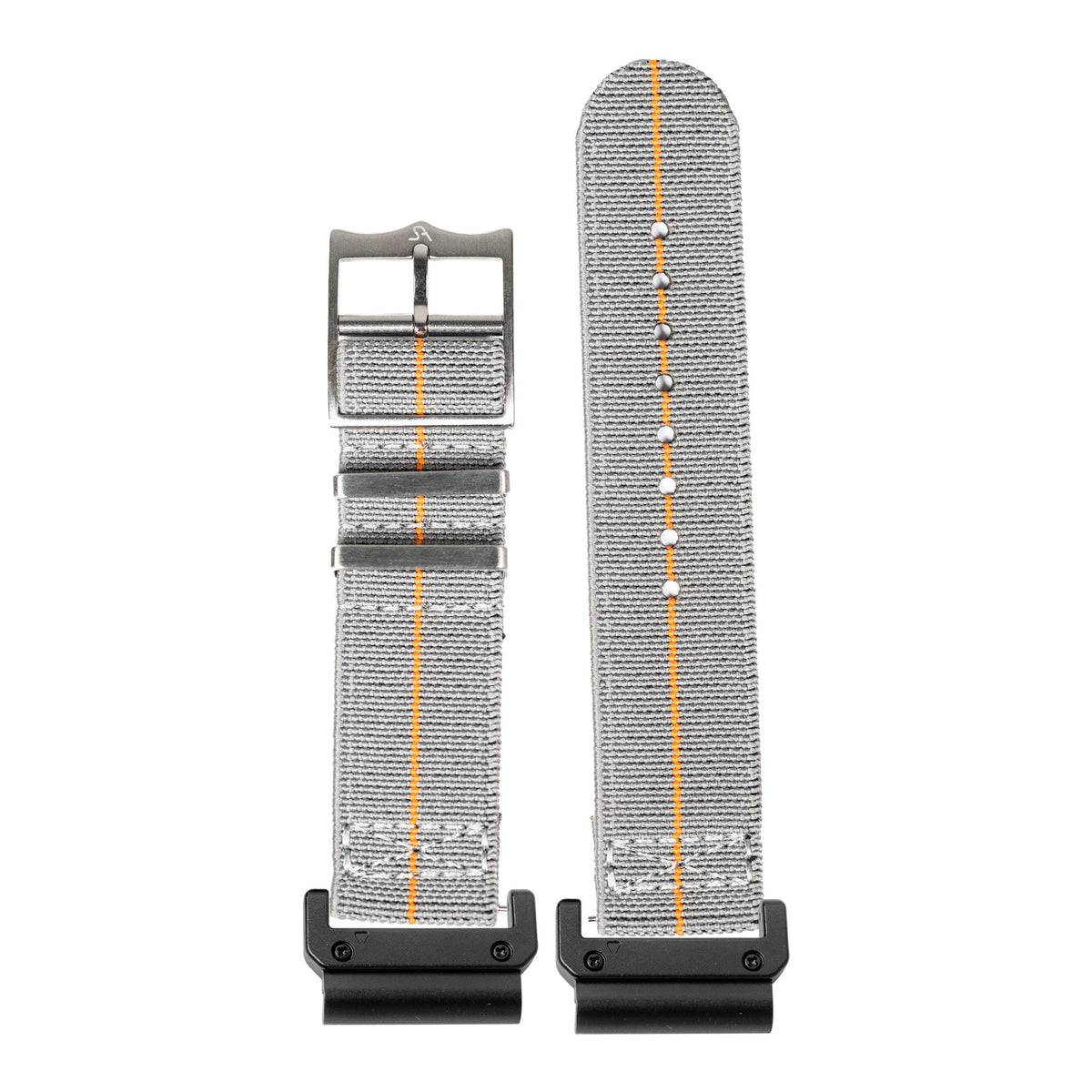 [QuickFit] ElastoFlex - Grey/Orange with Slim Military adapters (Black)