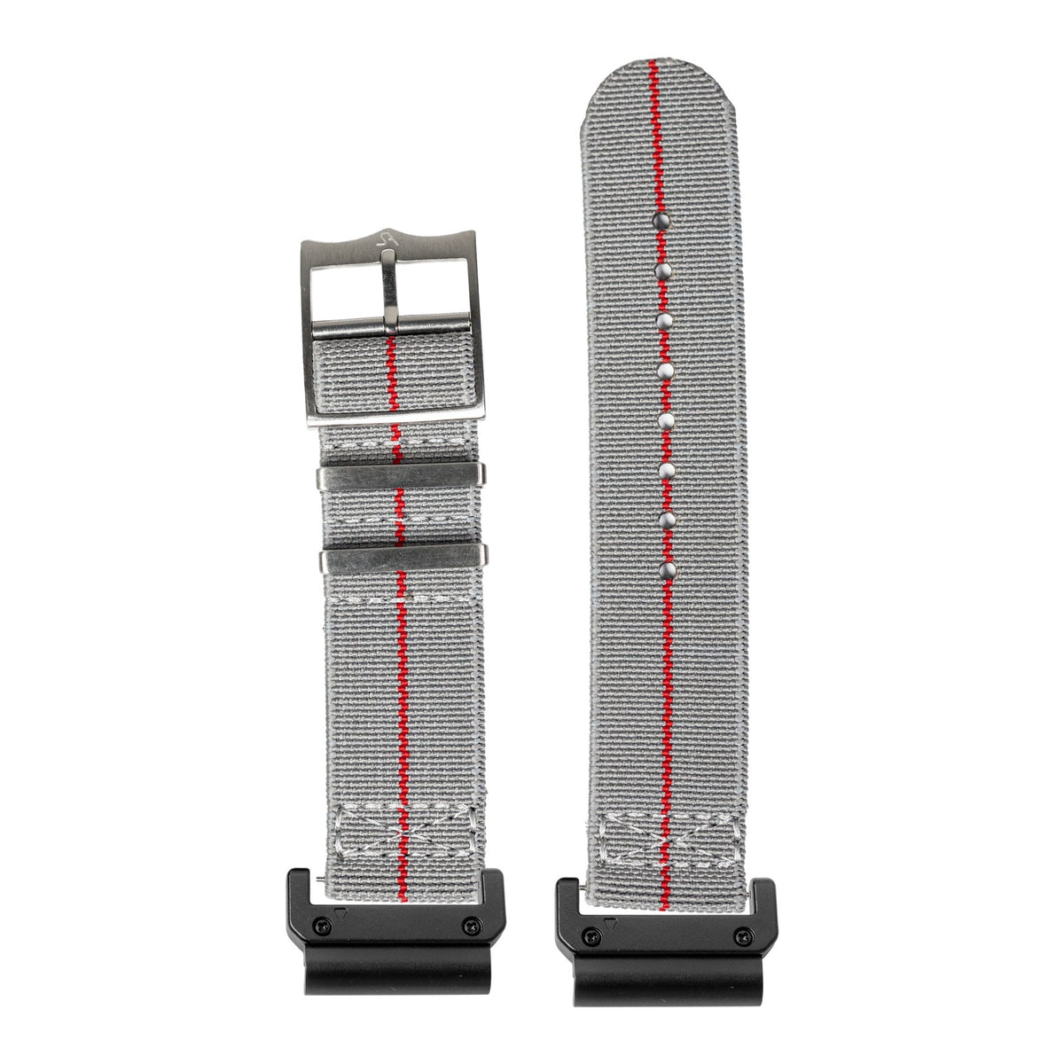 [QuickFit] ElastoFlex - Grey/Red with Slim Military adapters (Black)
