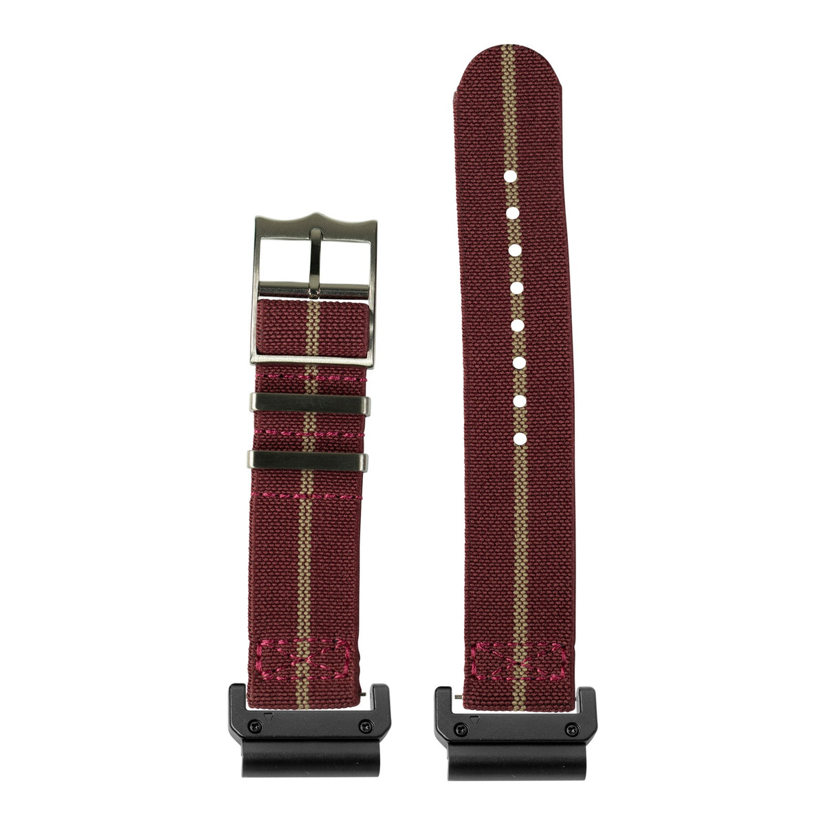 [QuickFit] ElastoFlex - Maroon Red/Wheat with Slim Military adapters (Black)
