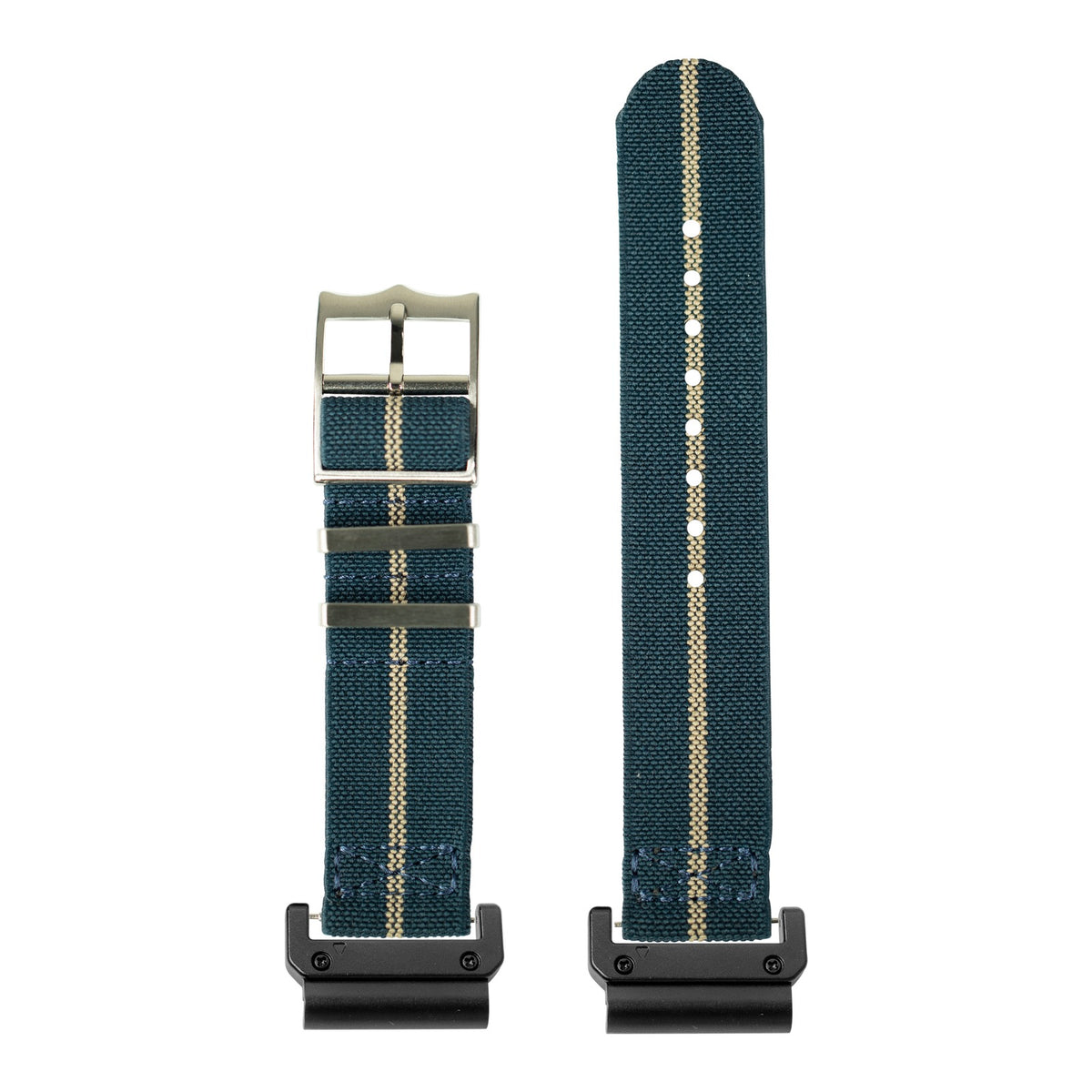 [QuickFit] ElastoFlex - Navy Blue/Wheat with Slim Military adapters (Black)
