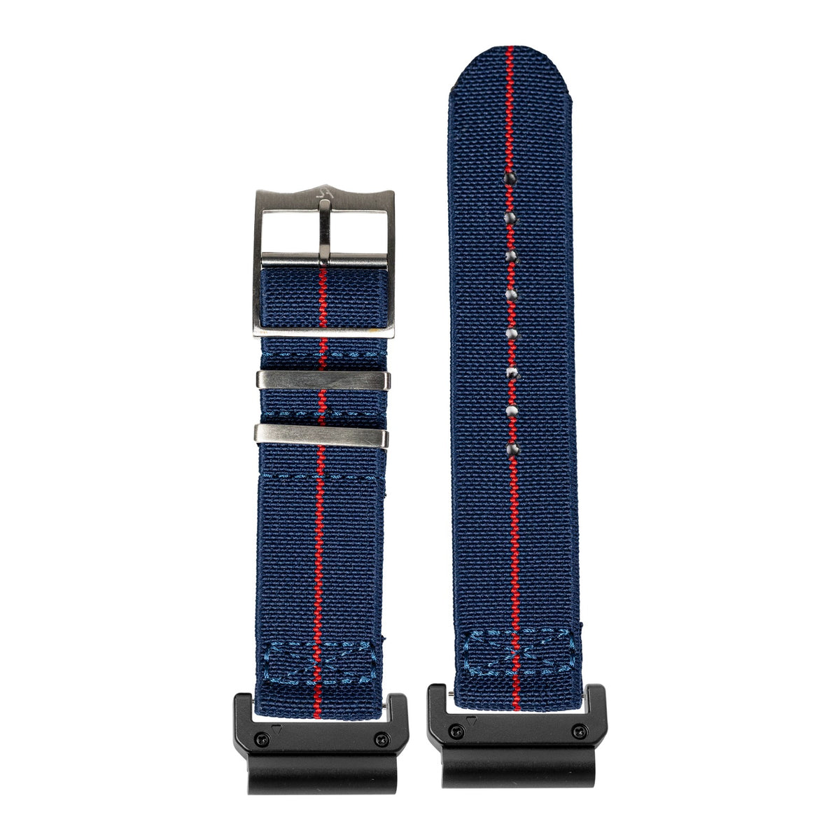 [QuickFit] ElastoFlex - Navy Blue/Red with Slim Military adapters (Black)