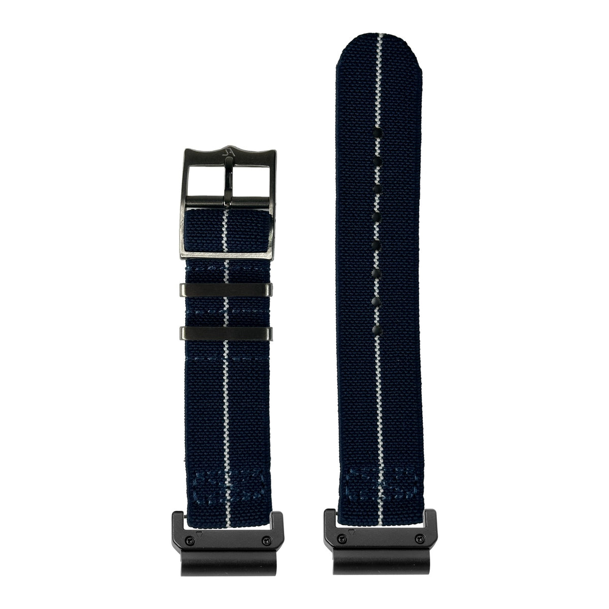 [QuickFit] ElastoFlex - Navy Blue/White with Slim Military adapters (Black)