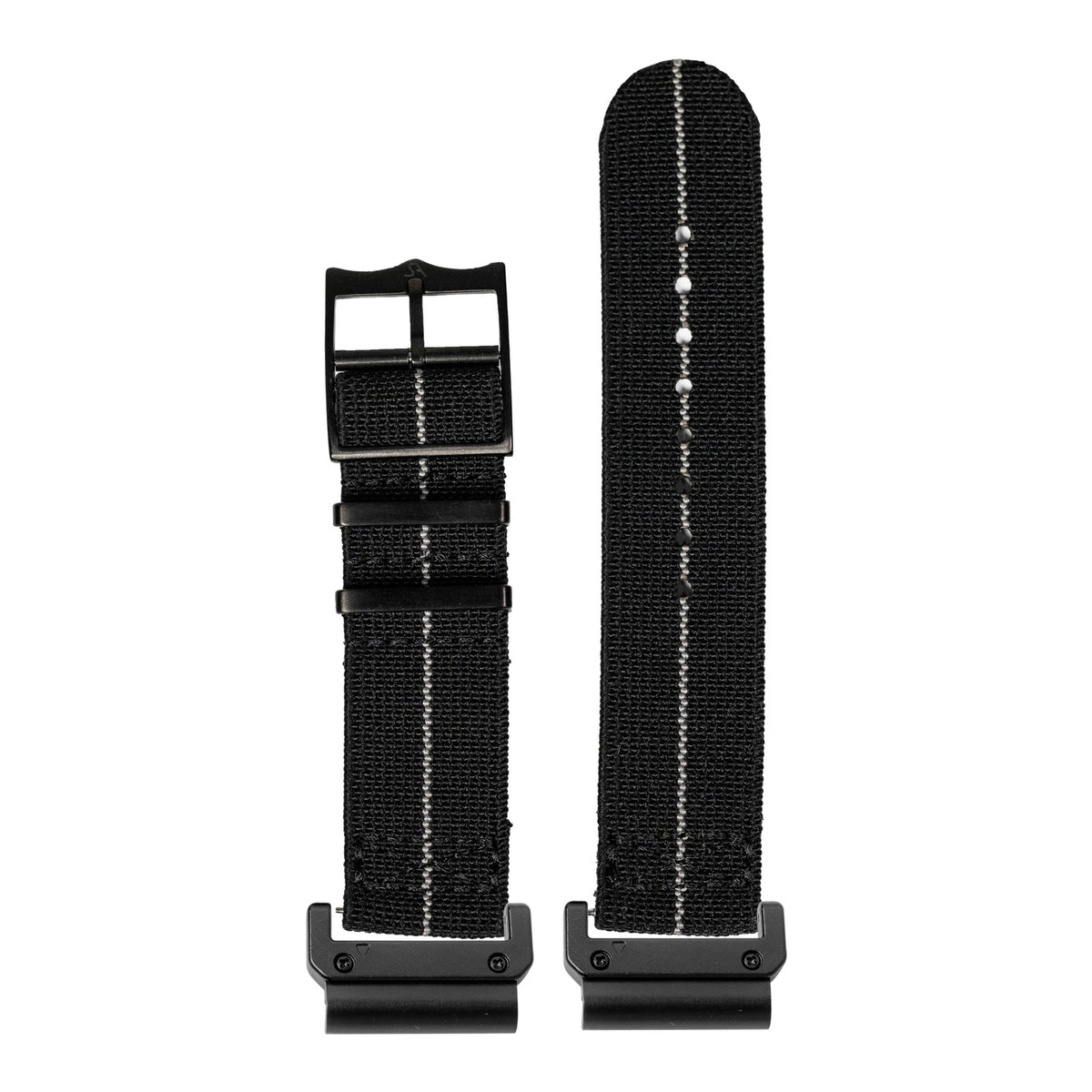 [QuickFit] ElastoFlex - Stealth Black/White [Black Hardware] with Slim Military adapters (Black)