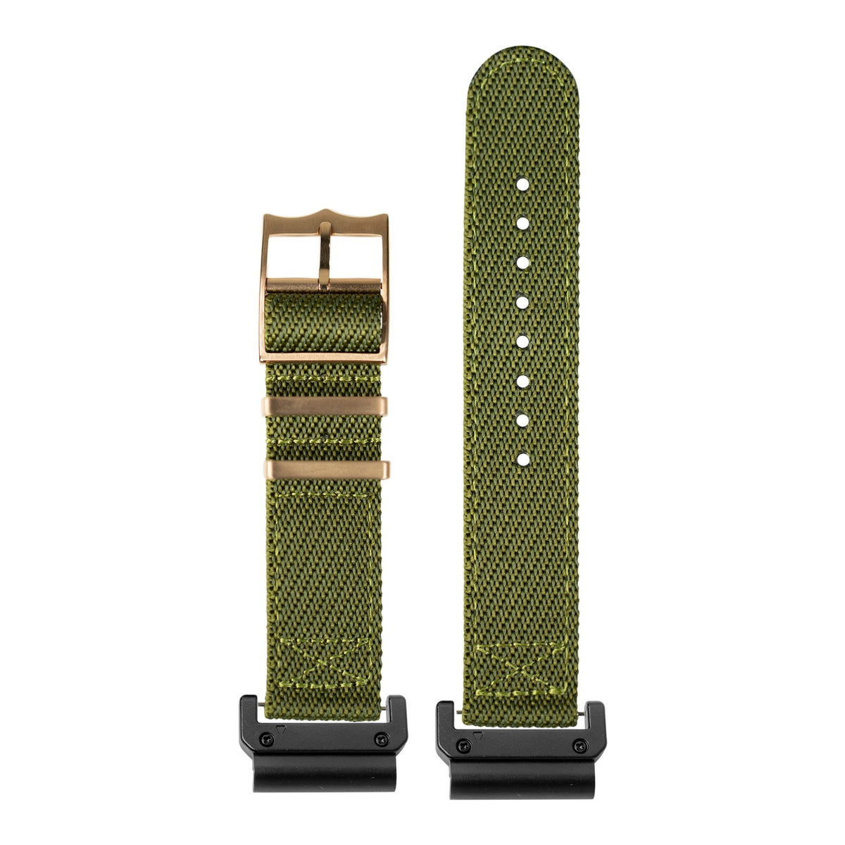 [QuickFit] Cross Militex - Army Green [Rose Gold Hardware] with Slim Military adapters (Black)