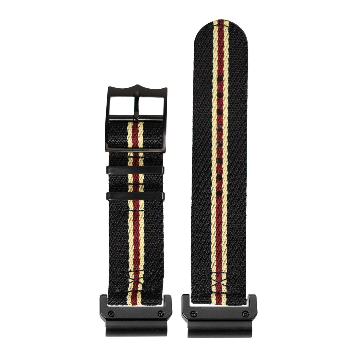 [QuickFit] Cross Militex - Black / Beige / Maroon [Black Hardware] with Slim Military adapters (Black)