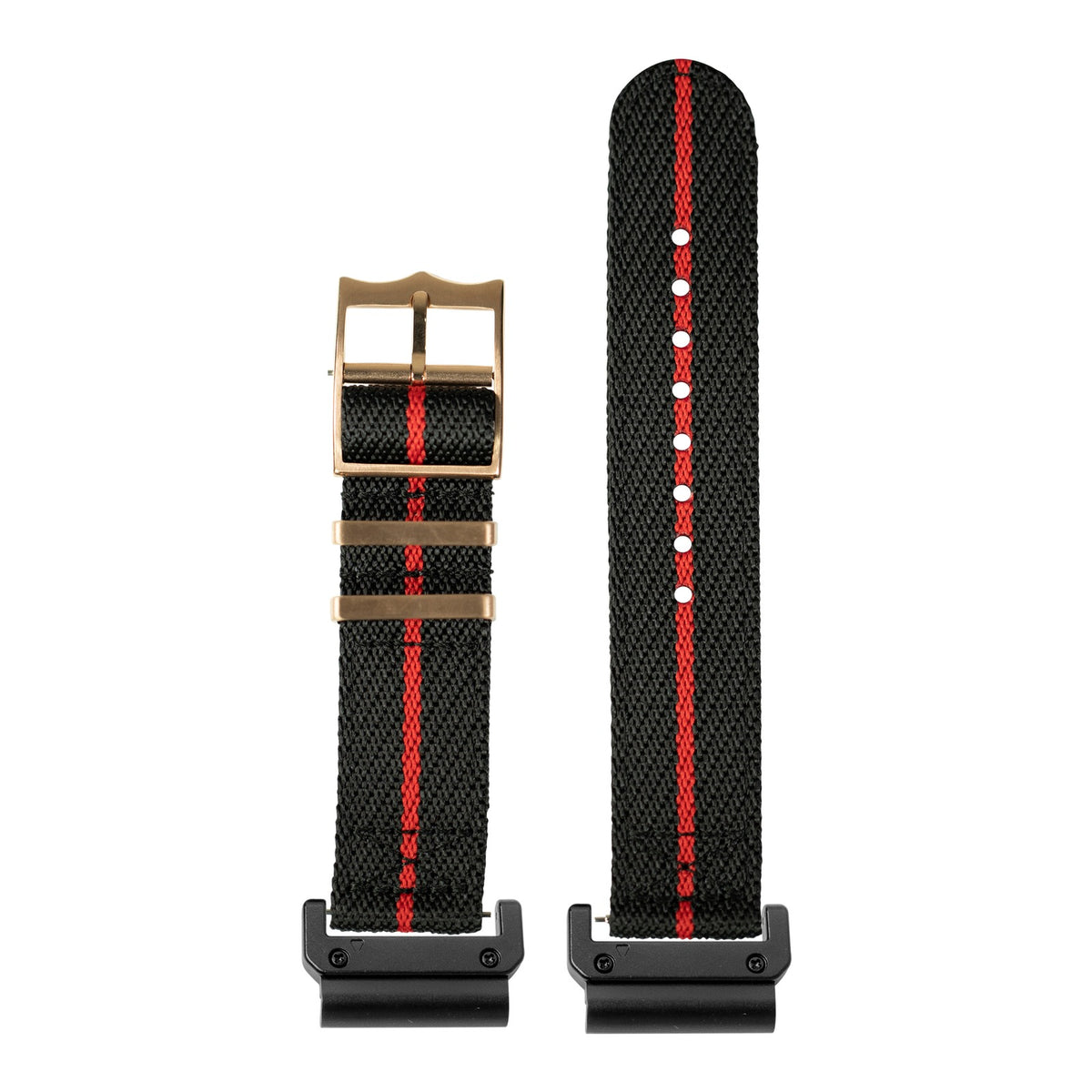 [QuickFit] Cross Militex - Black / Red [Rose Gold Hardware] with Slim Military adapters (Black)