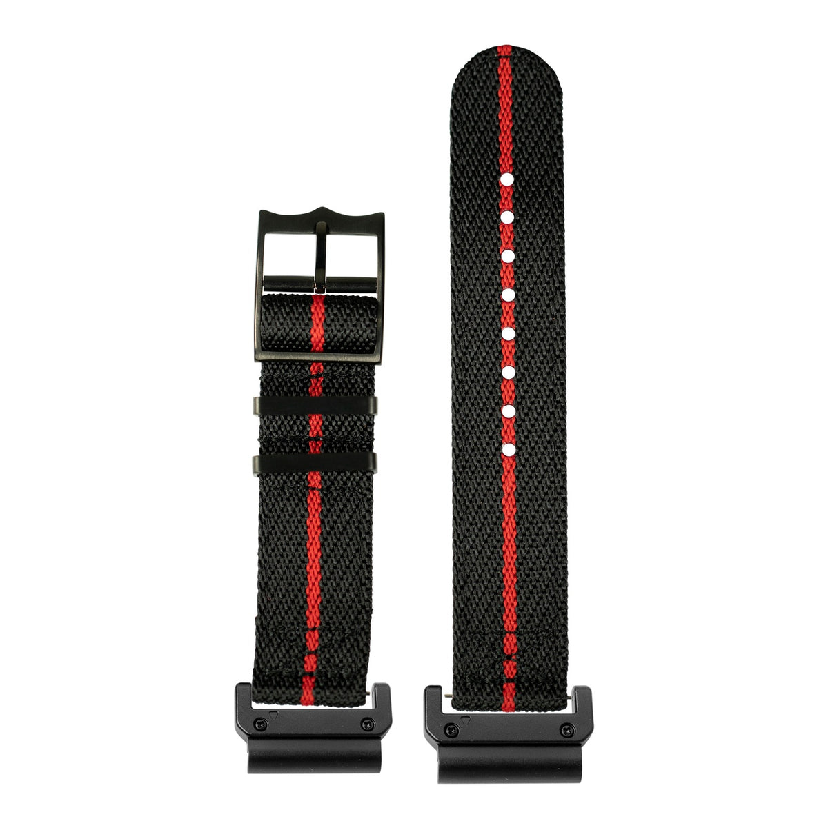[QuickFit] Cross Militex - Black / Red [Black Hardware] with Slim Military adapters (Black)
