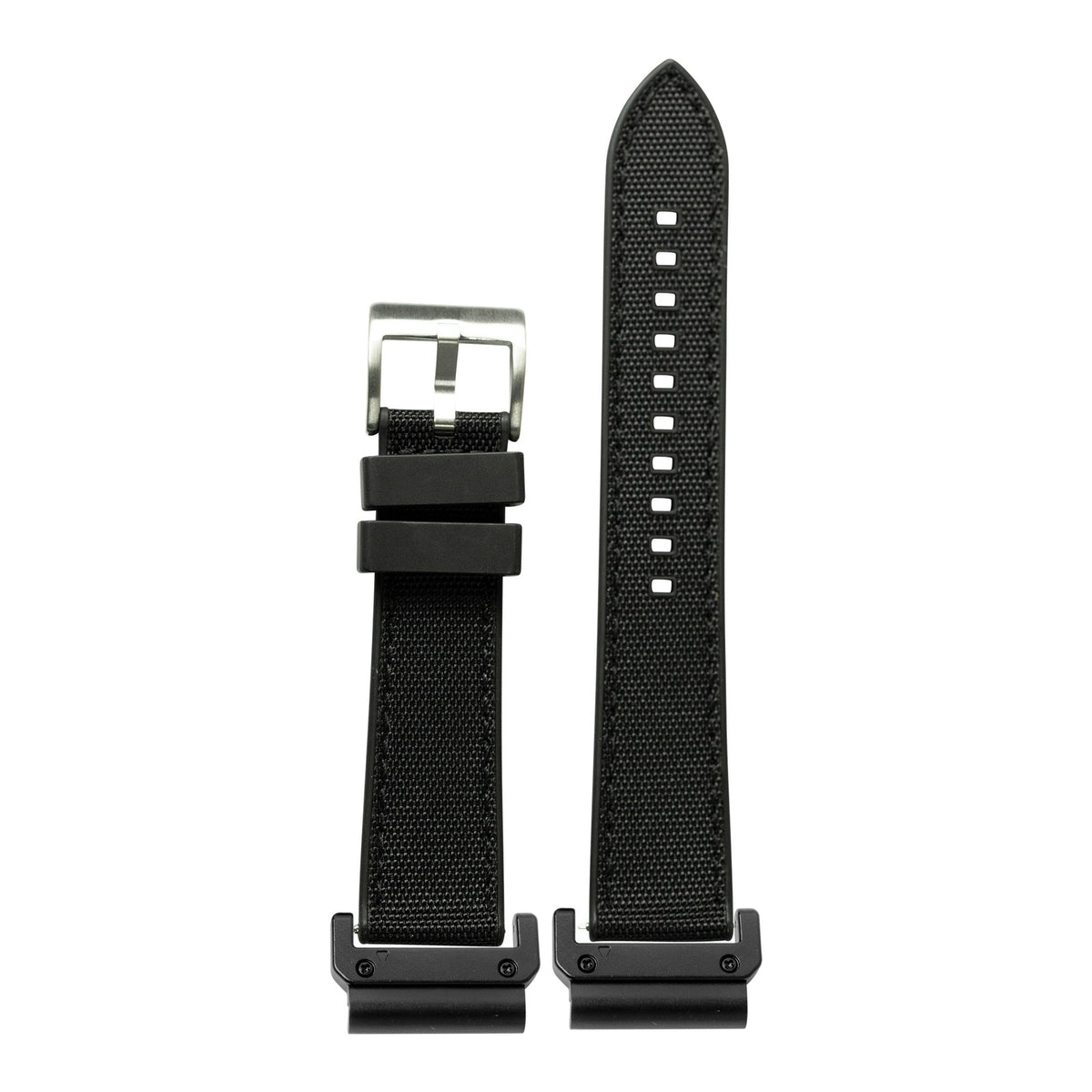 [QuickFit] Sailcloth & FKM Rubber Hybrid - Black with Slim Military adapters (Black)