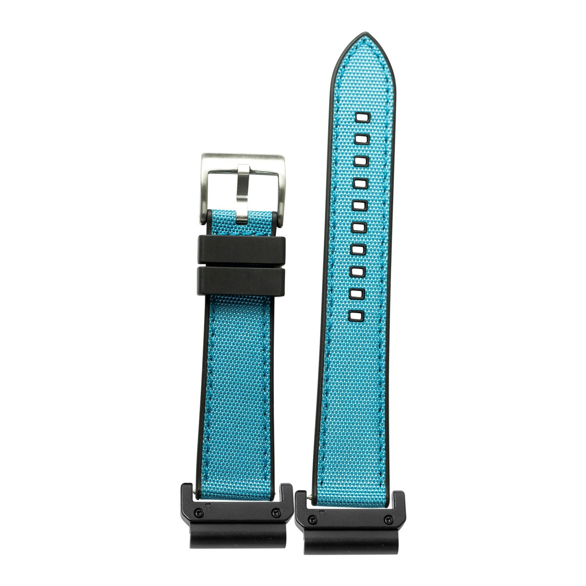 [QuickFit] Sailcloth & FKM Rubber Hybrid - Light Blue with Slim Military adapters (Black)
