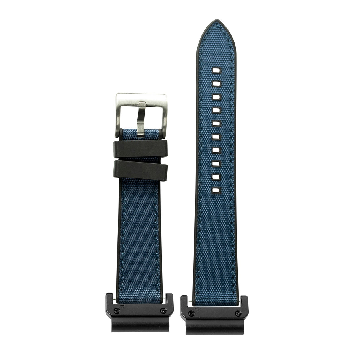 [QuickFit] Sailcloth & FKM Rubber Hybrid - Navy Blue with Slim Military adapters (Black)