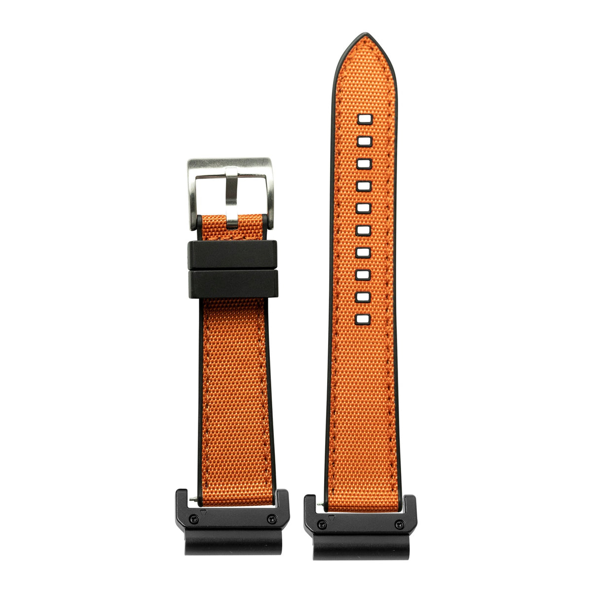 [QuickFit] Sailcloth & FKM Rubber Hybrid - Orange with Slim Military adapters (Black)