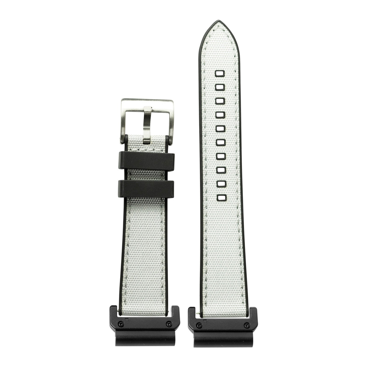 [QuickFit] Sailcloth & FKM Rubber Hybrid - White with Slim Military adapters (Black)