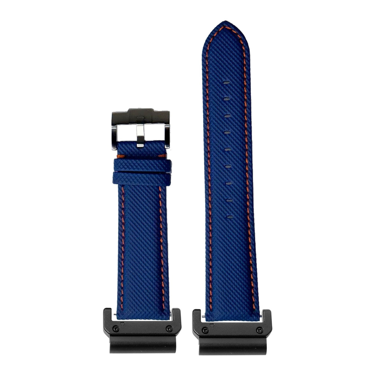 [QuickFit] Sailcloth - Electric Blue | Orange Stitching with Slim Military adapters (Black)