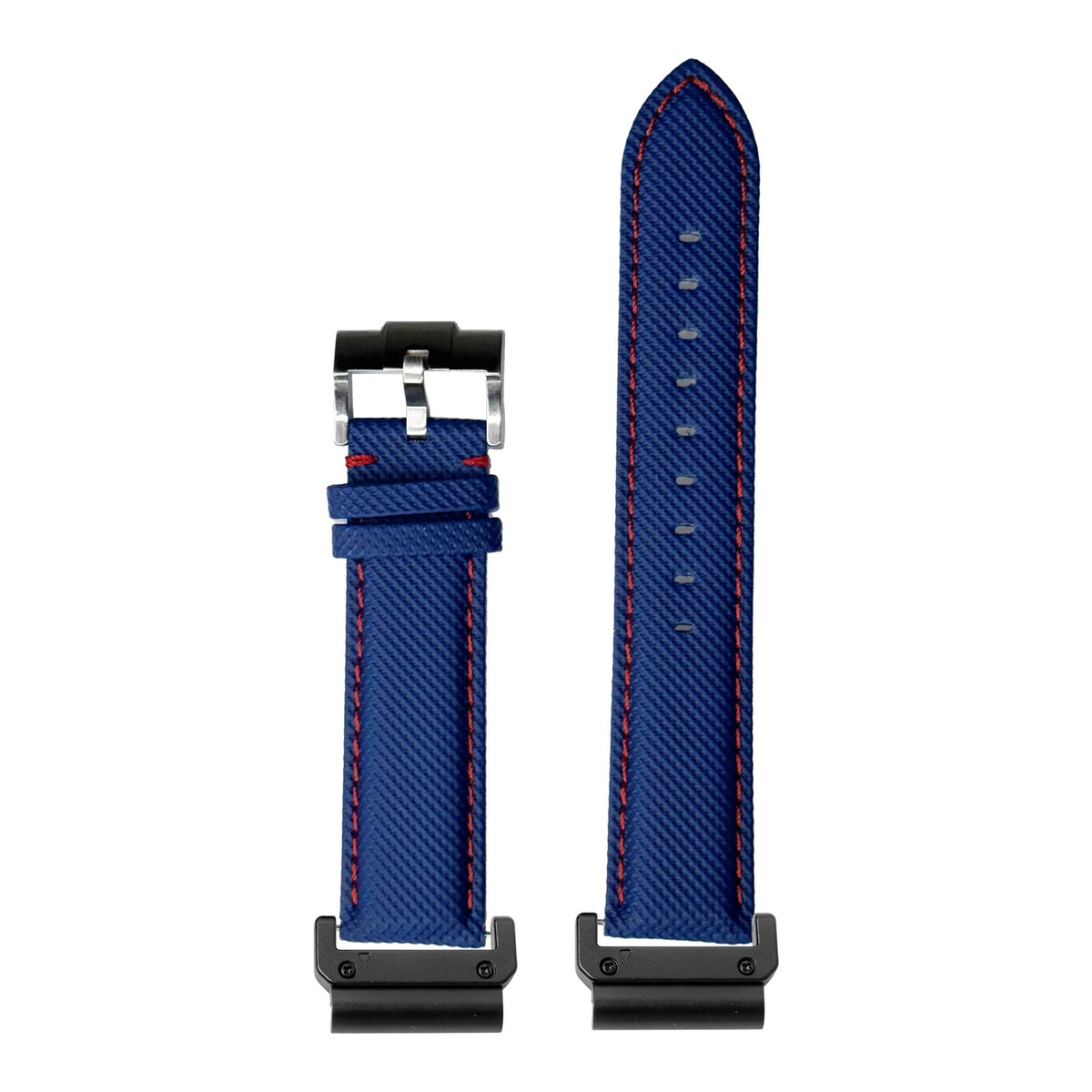 [QuickFit] Sailcloth - Electric Blue | Red Stitching with Slim Military adapters (Black)