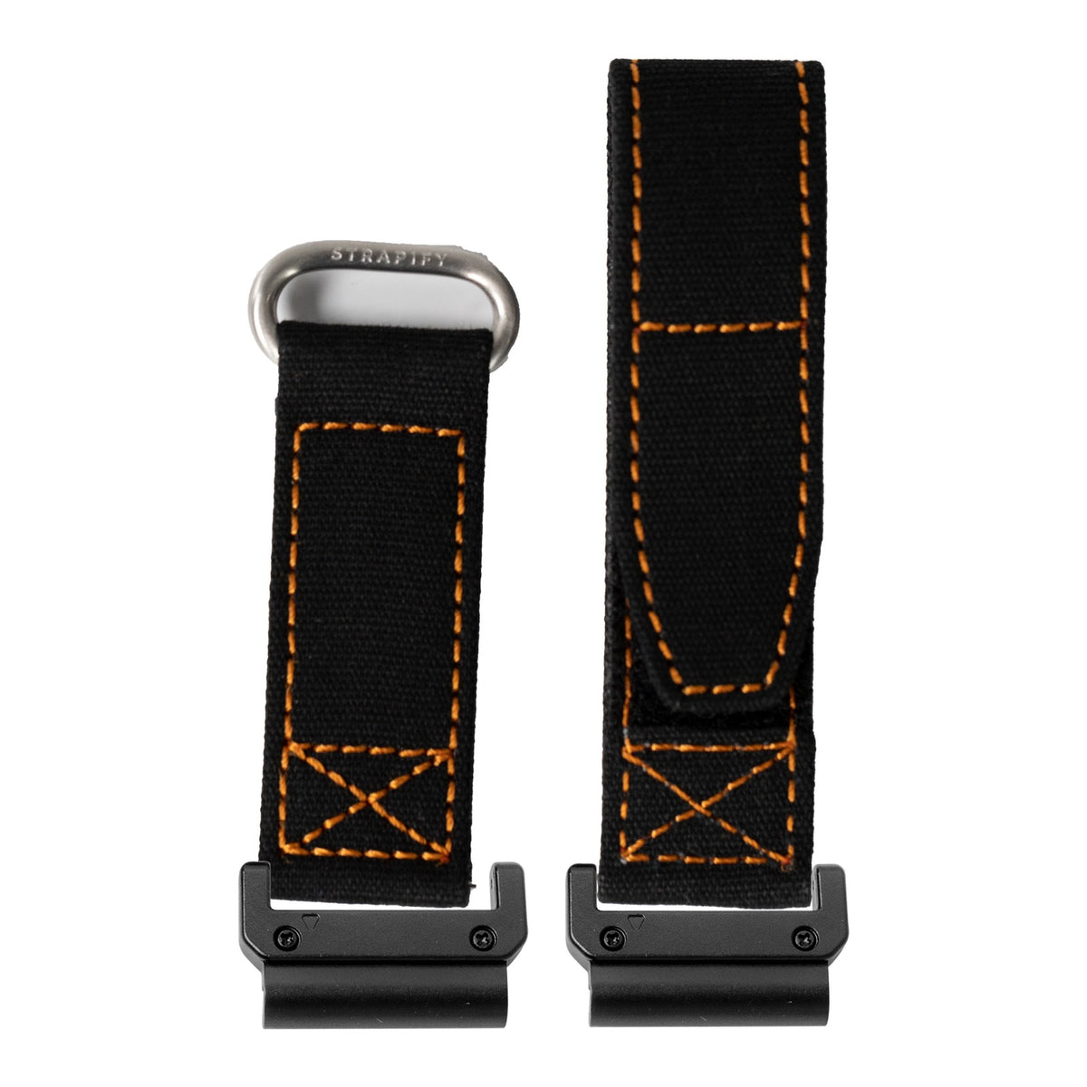 [QuickFit] Military Velcro - Black/Orange with Slim Military adapters (Black)