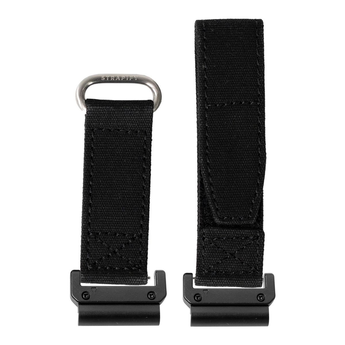 [QuickFit] Military Velcro - Black with Slim Military adapters (Black)