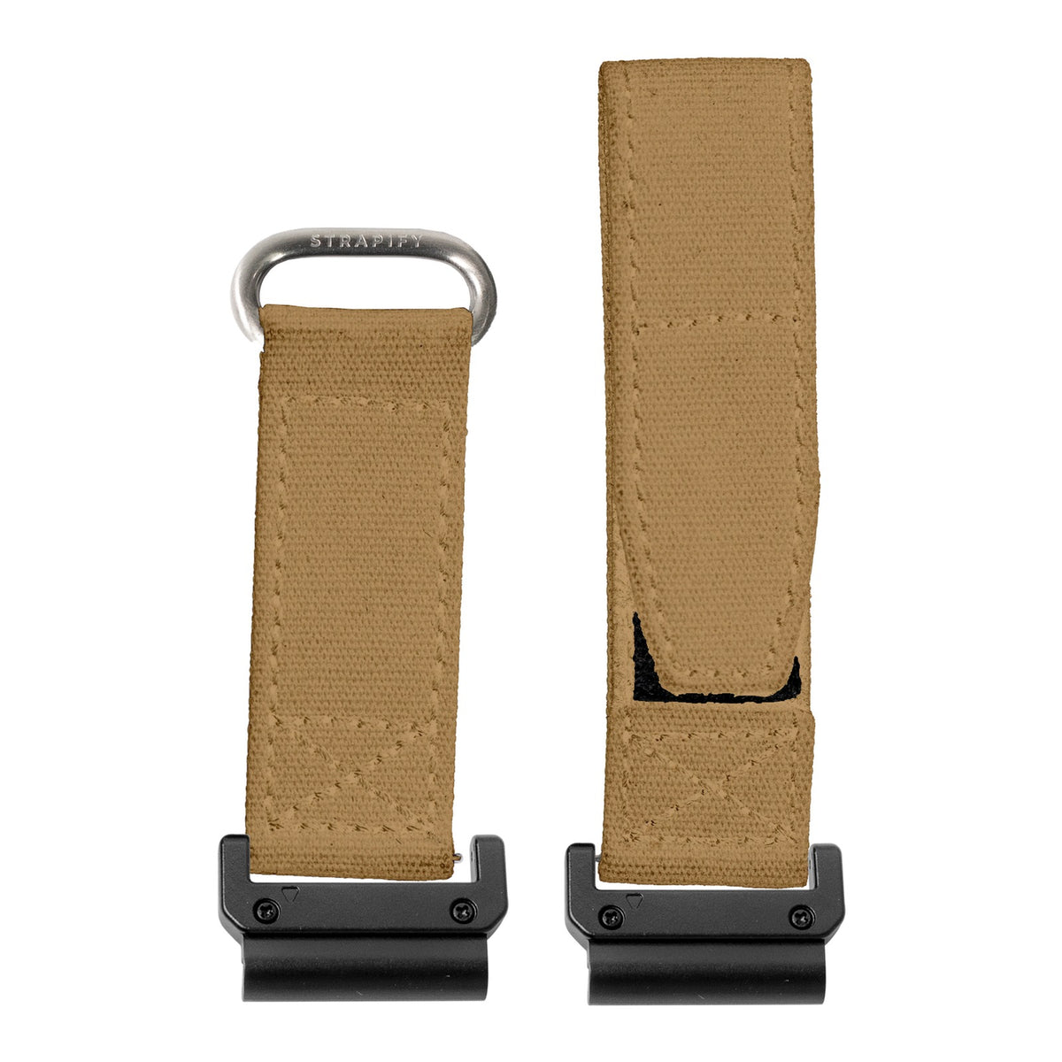 [QuickFit] Military Velcro - Desert Sand with Slim Military adapters (Black)