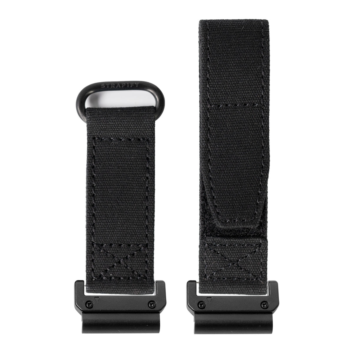 [QuickFit] Military Velcro - Stealth Black with Slim Military adapters (Black)