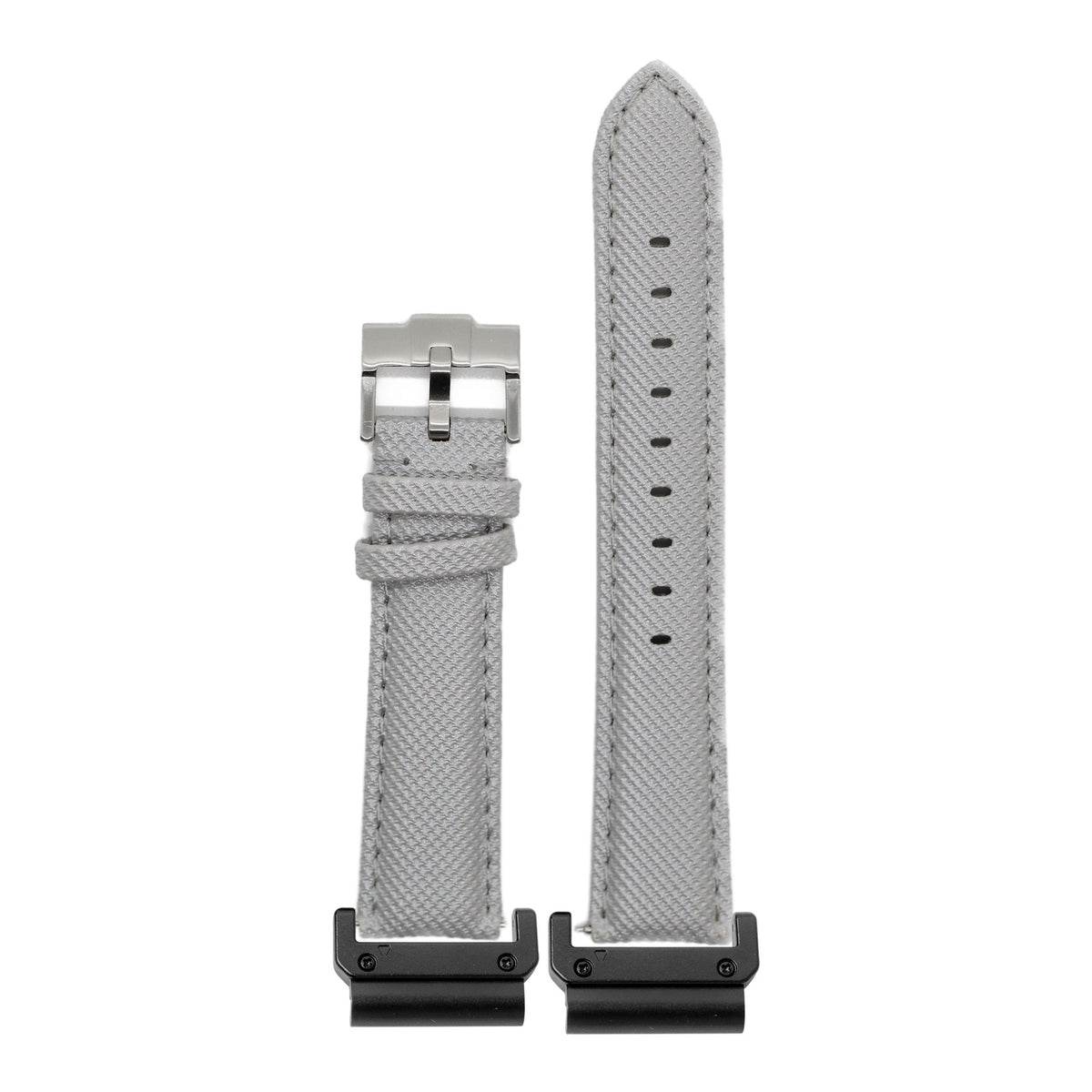[QuickFit] Sailcloth - Silver Grey with Slim Military adapters (Black)