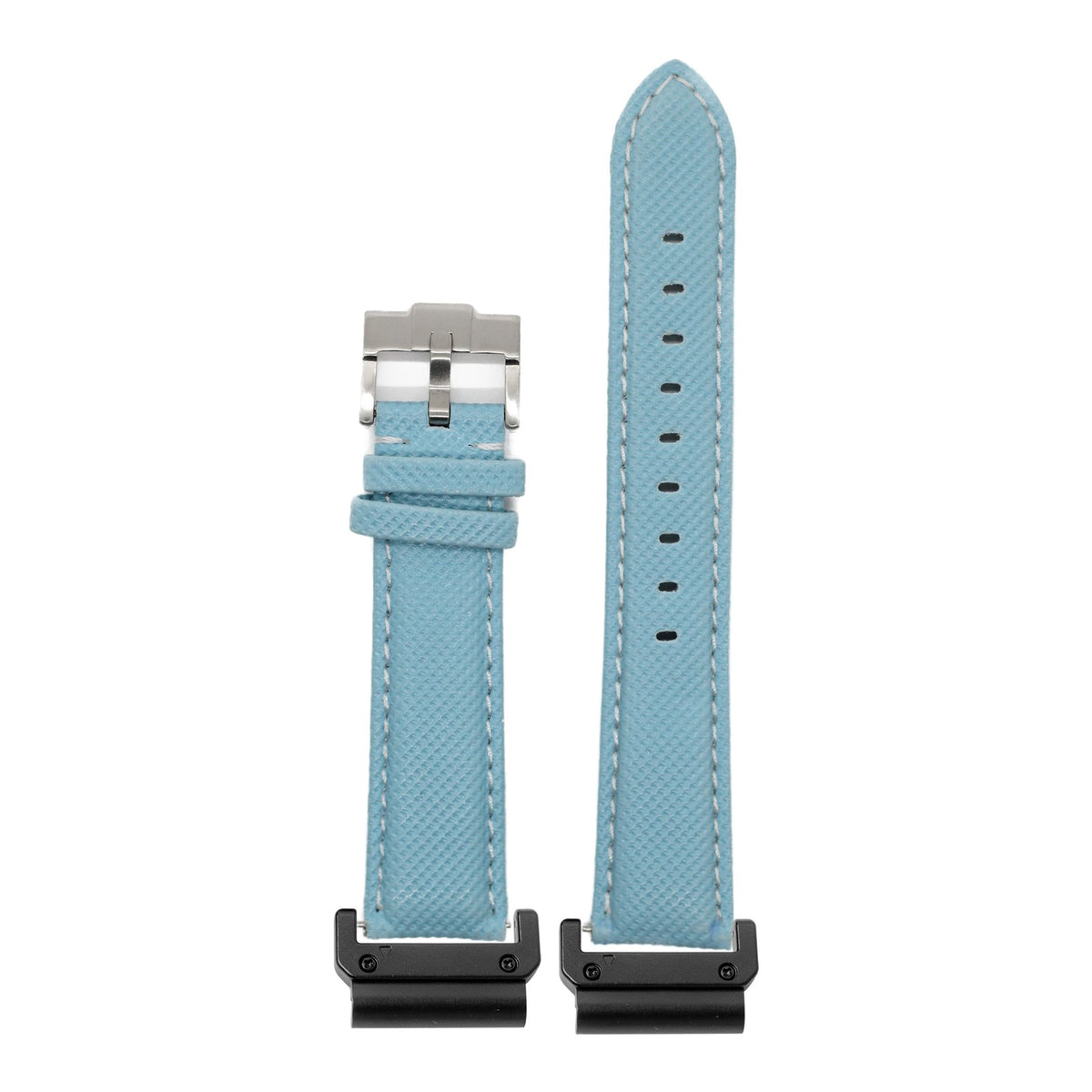 [QuickFit] Sailcloth - Sky Blue | White Stitching with Slim Military adapters (Black)