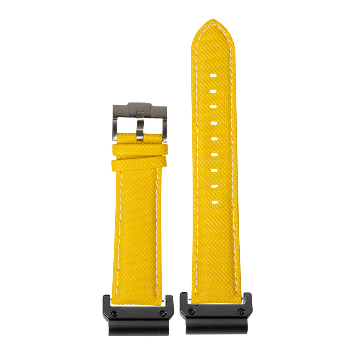 [QuickFit] Sailcloth - Yellow with White Stitching with Slim Military adapters (Black)