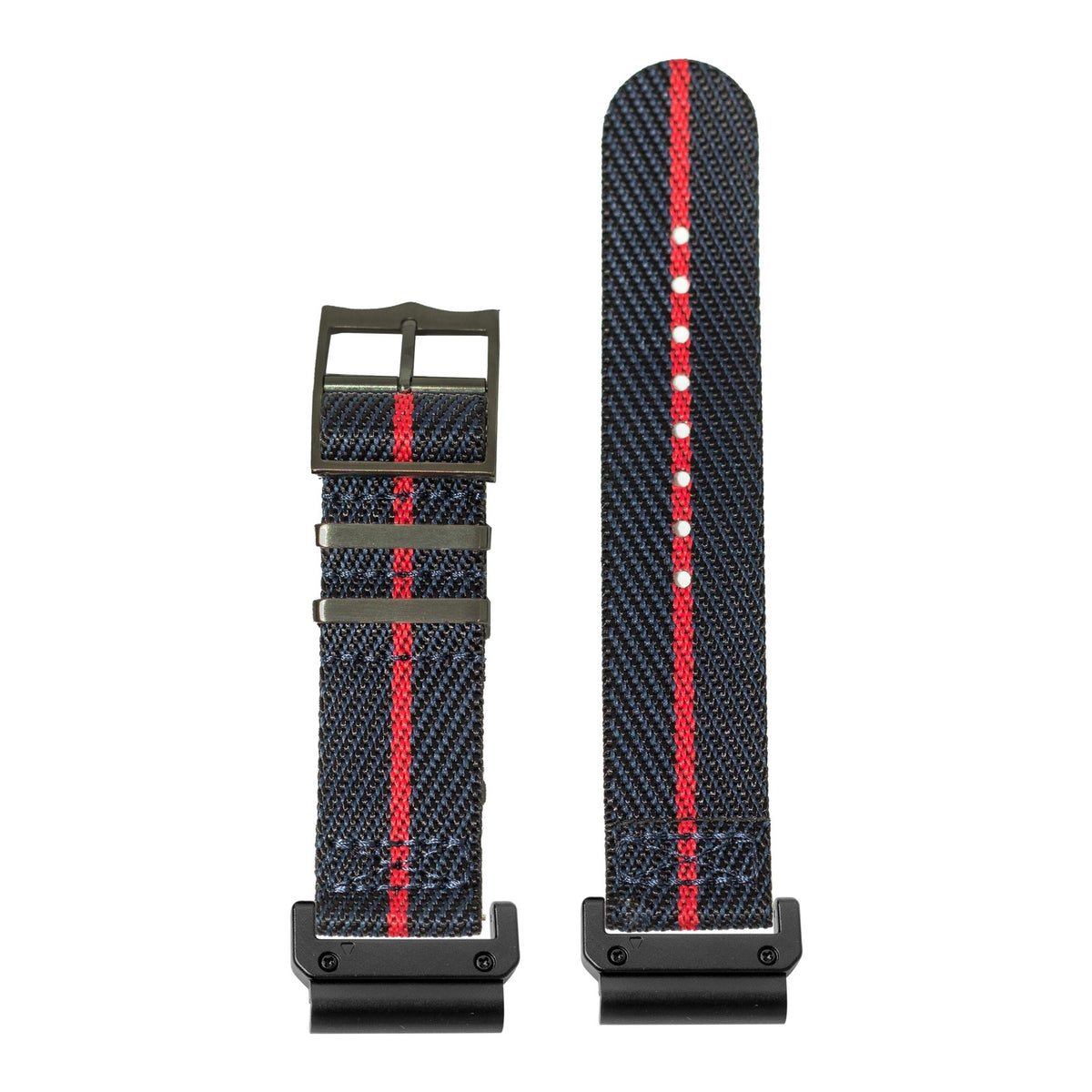 [QuickFit] Cross Militex - Night Blue / Red [Black Hardware] with Slim Military adapters (Black)
