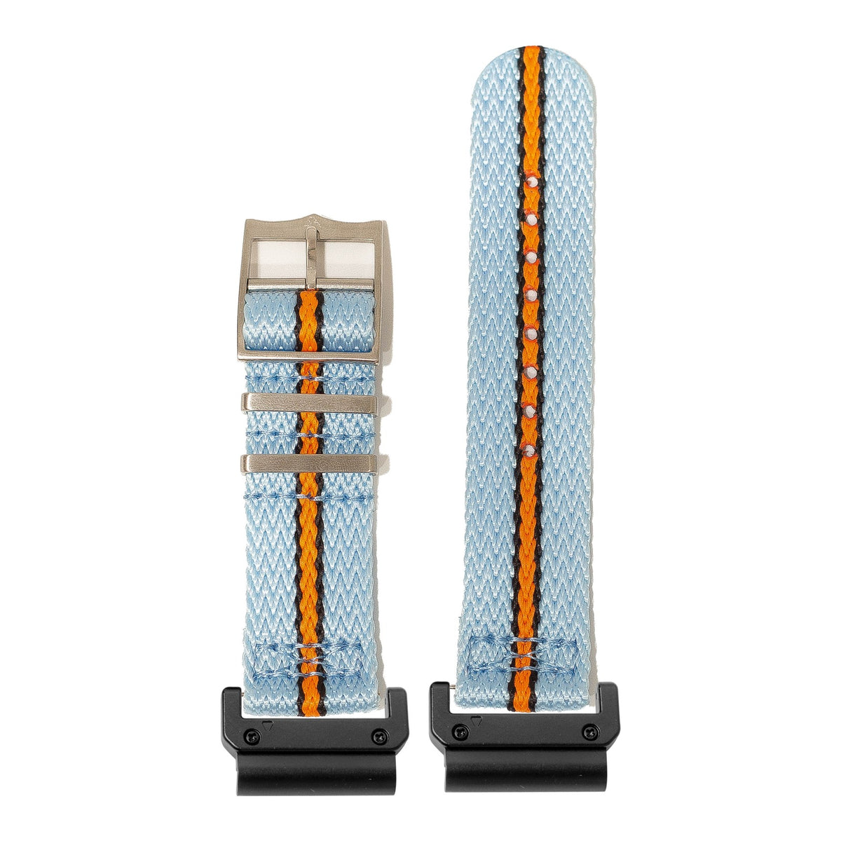 [QuickFit] Sharktooth Militex - Sky Blue / Black / Orange with Slim Military adapters (Black)