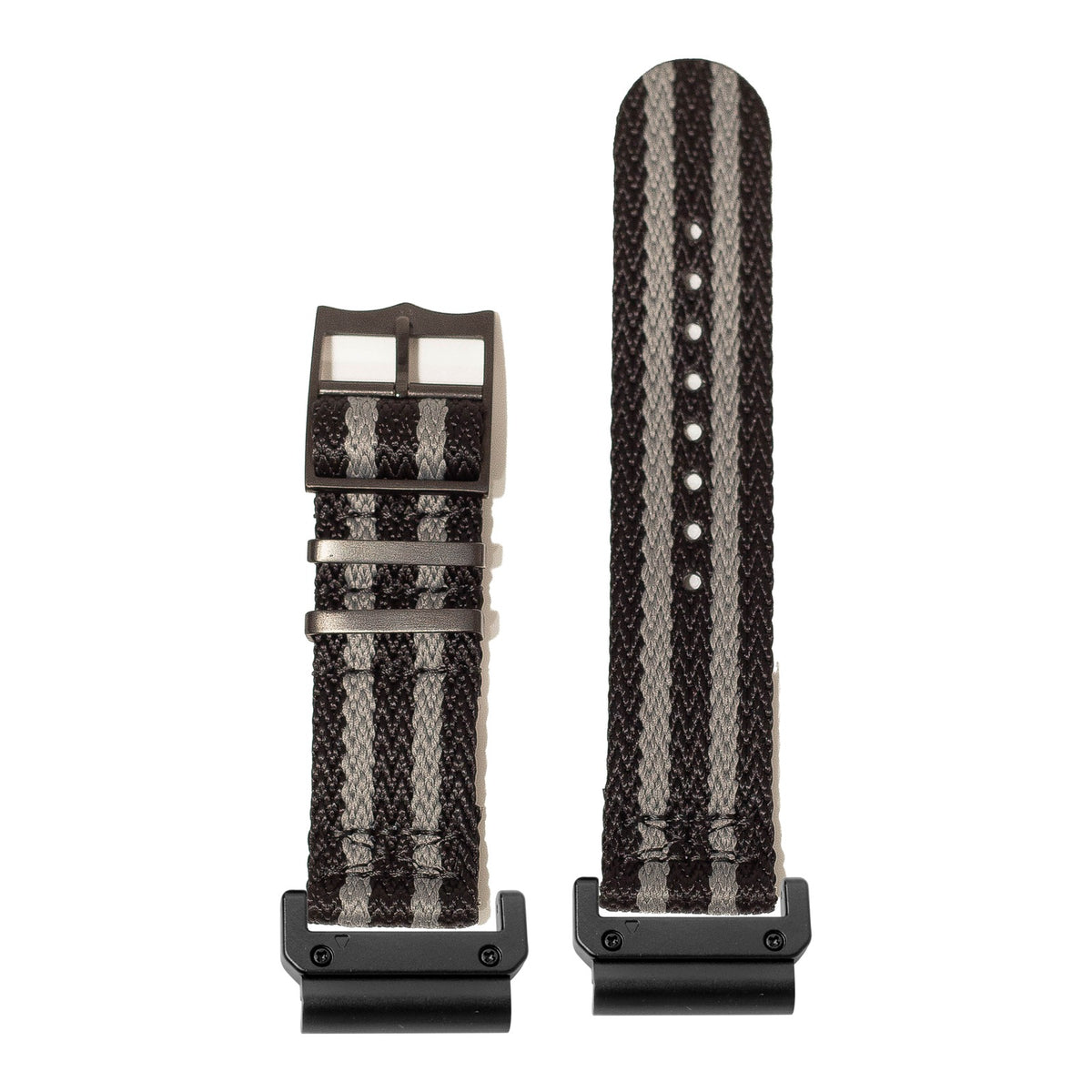 [QuickFit] Sharktooth Militex - Stealth Bond (Black/Grey) [Black Hardware] with Slim Military adapters (Black)