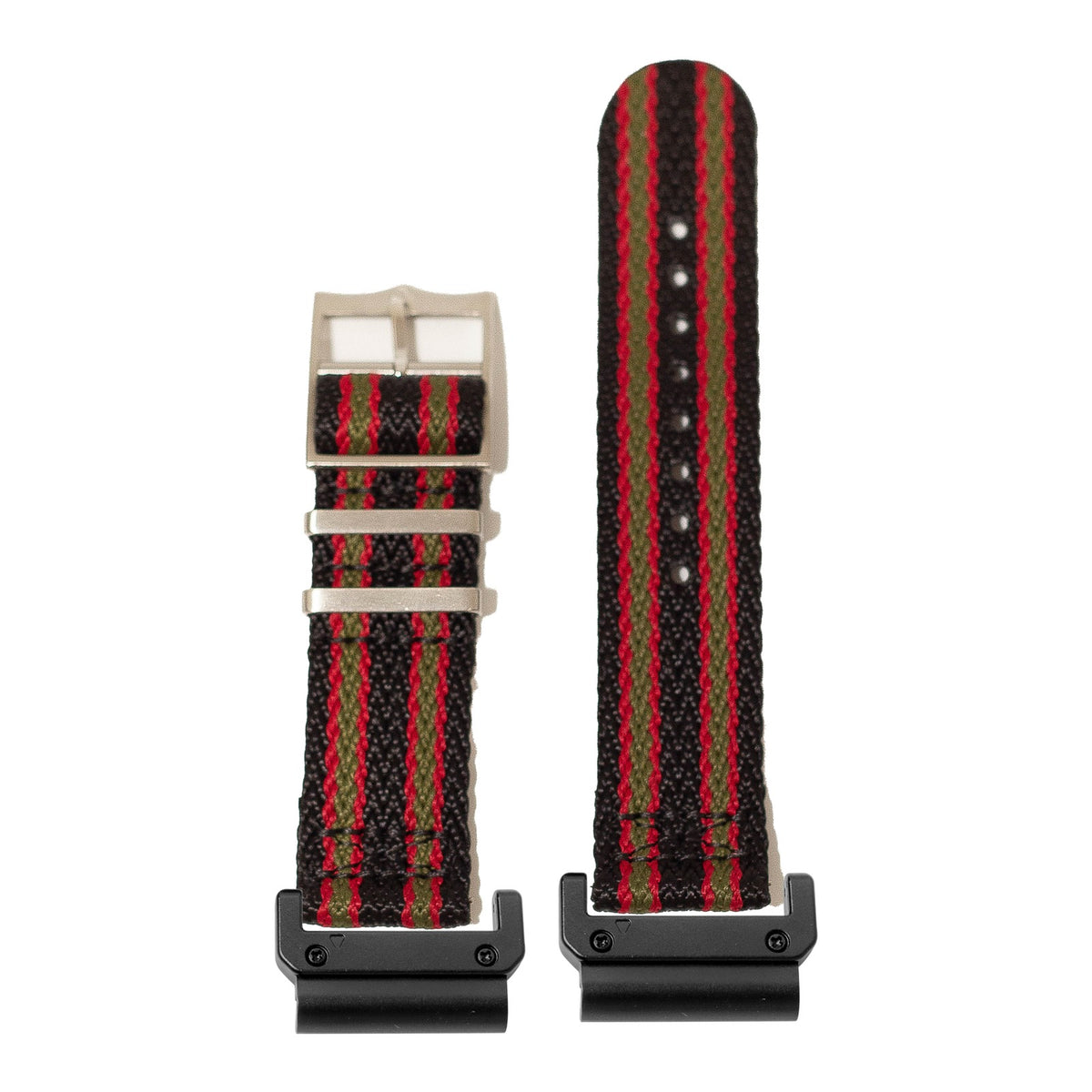 [QuickFit] Sharktooth Militex - Vintage Bond (Black/Red/Green) with Slim Military adapters (Black)