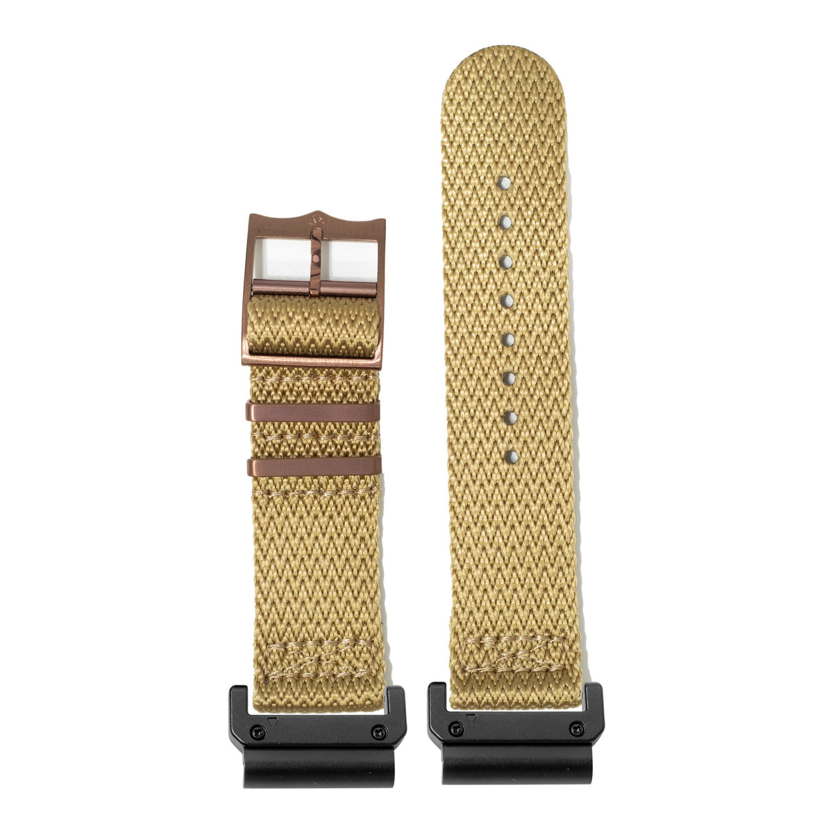 [QuickFit] Sharktooth Militex - Wheat [Bronze Coloured Hardware] with Slim Military adapters (Black)