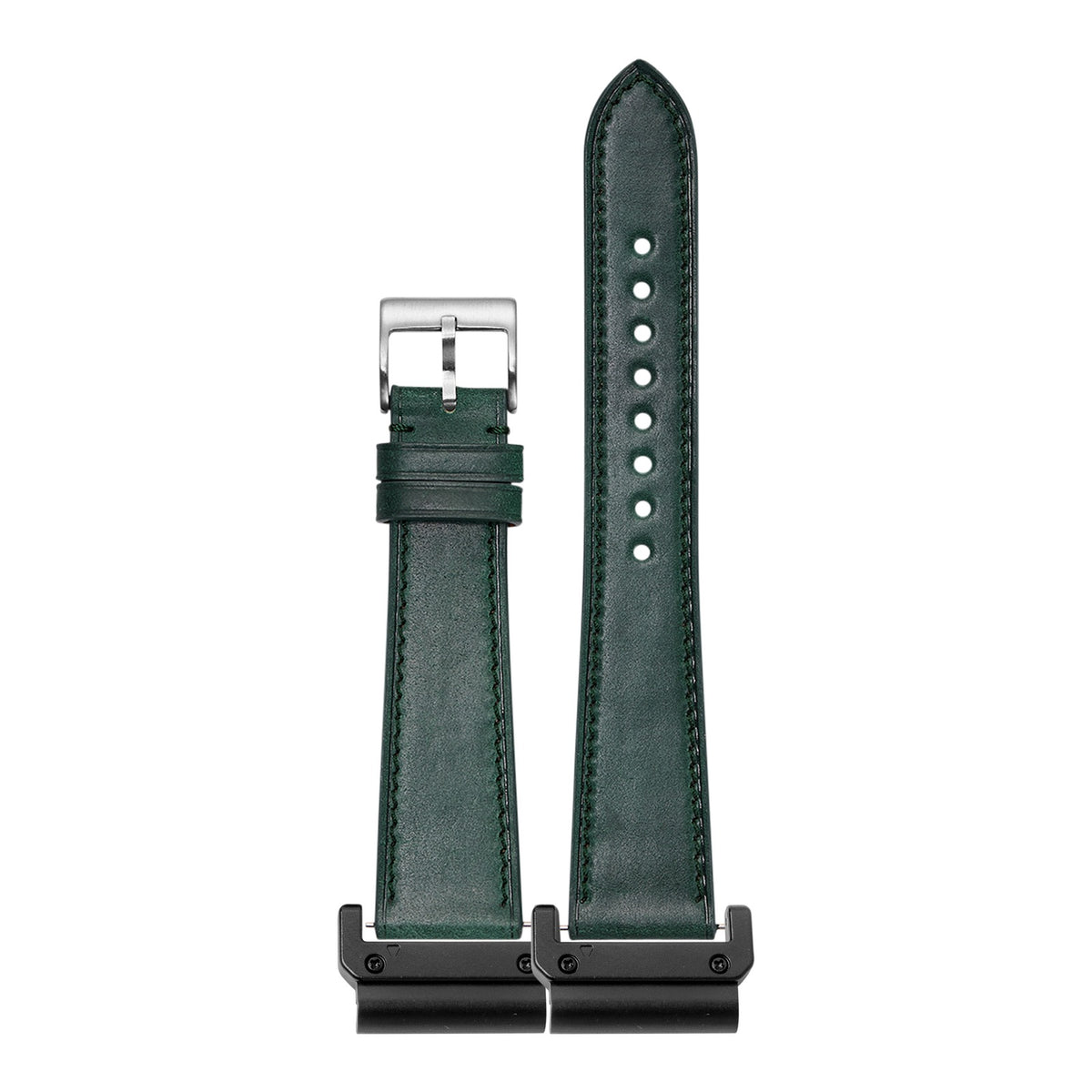 [QuickFit] Horween Shell Cordovan - Green with Slim Military adapters (Black)