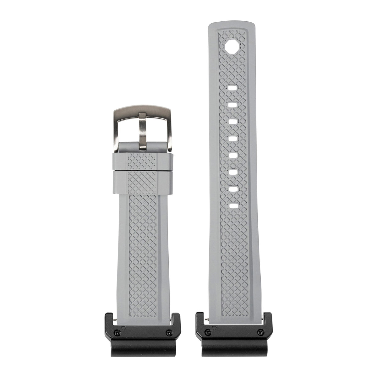 [QuickFit] GridLock FKM Rubber - Grey with Slim Military adapters (Black)
