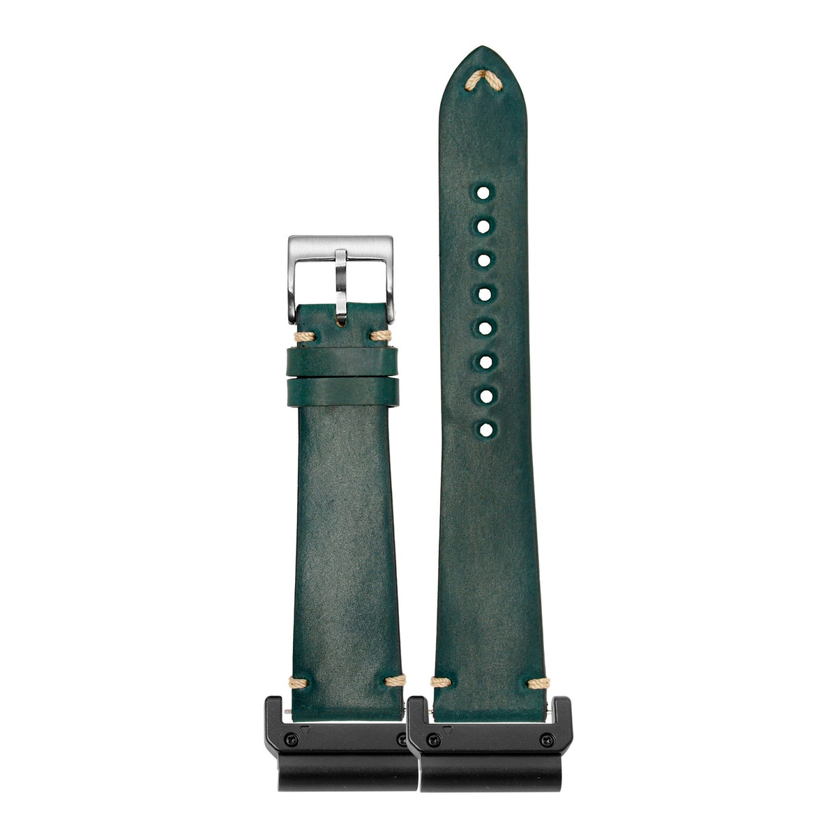 [QuickFit] Horween Shell Cordovan - Vintage - Green with Slim Military adapters (Black)