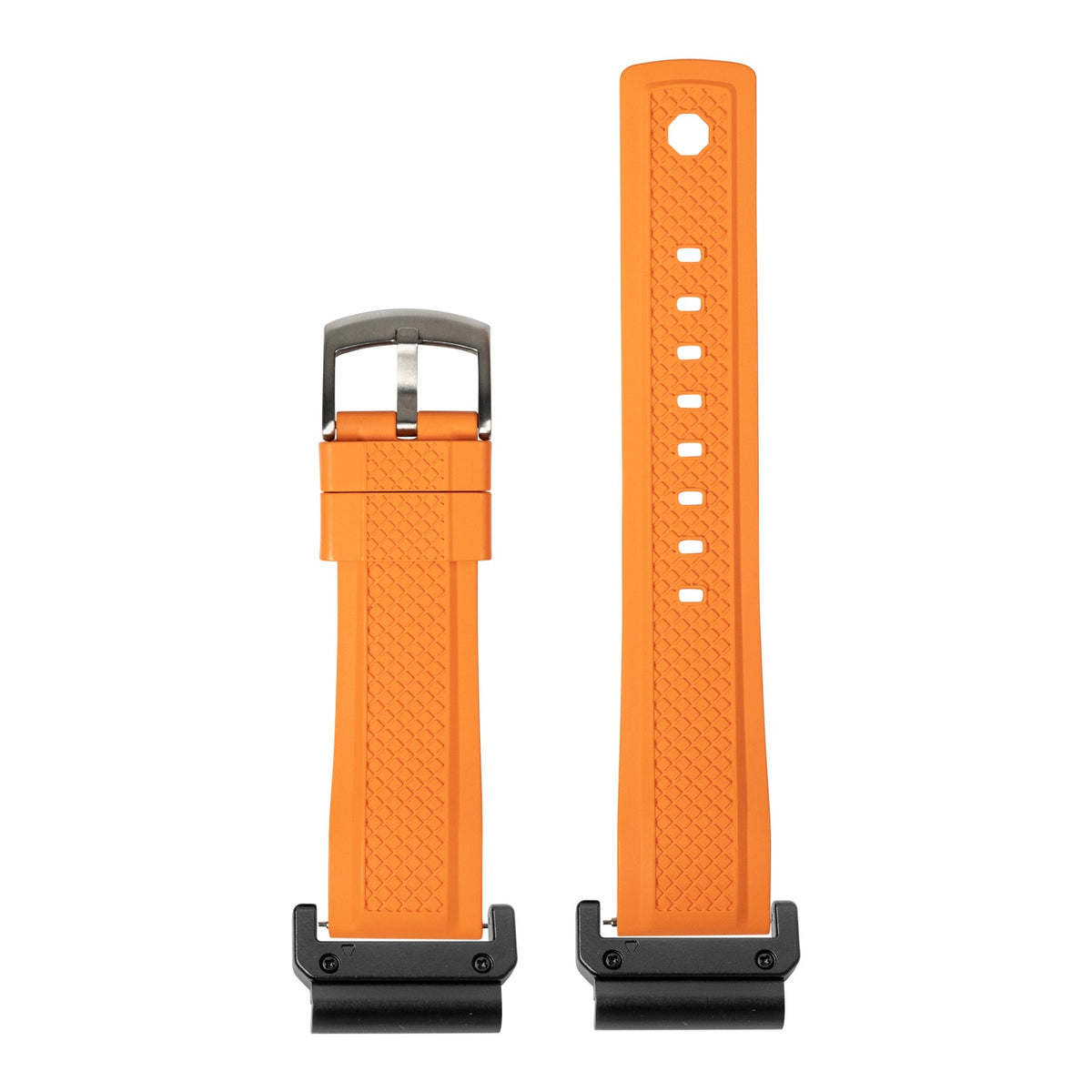 [QuickFit] GridLock FKM Rubber - Orange with Slim Military adapters (Black)