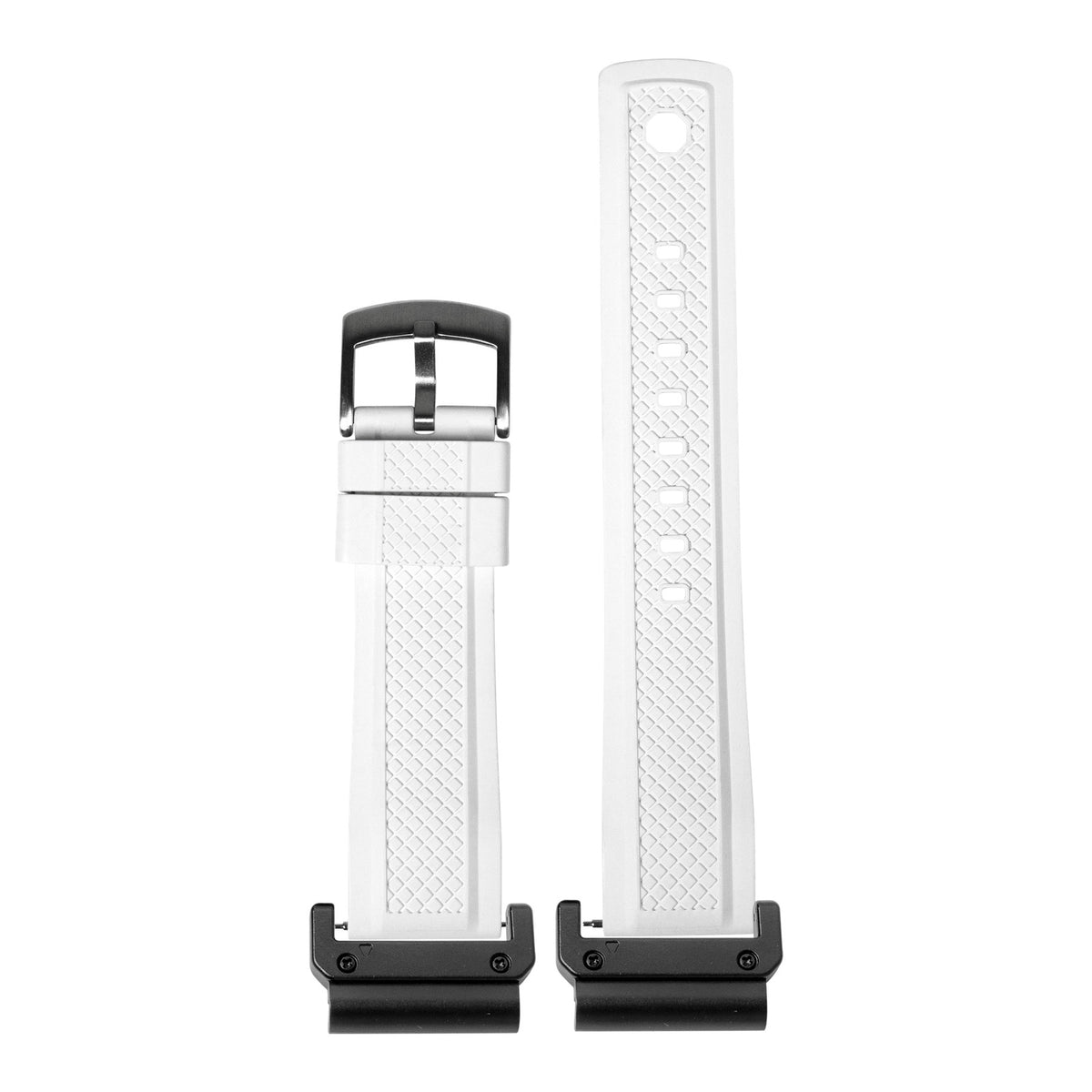 [QuickFit] GridLock FKM Rubber - White with Slim Military adapters (Black)