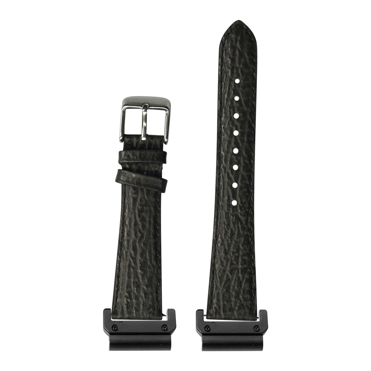 [QuickFit] Faux Sharkskin - Grey with Slim Military adapters (Black)
