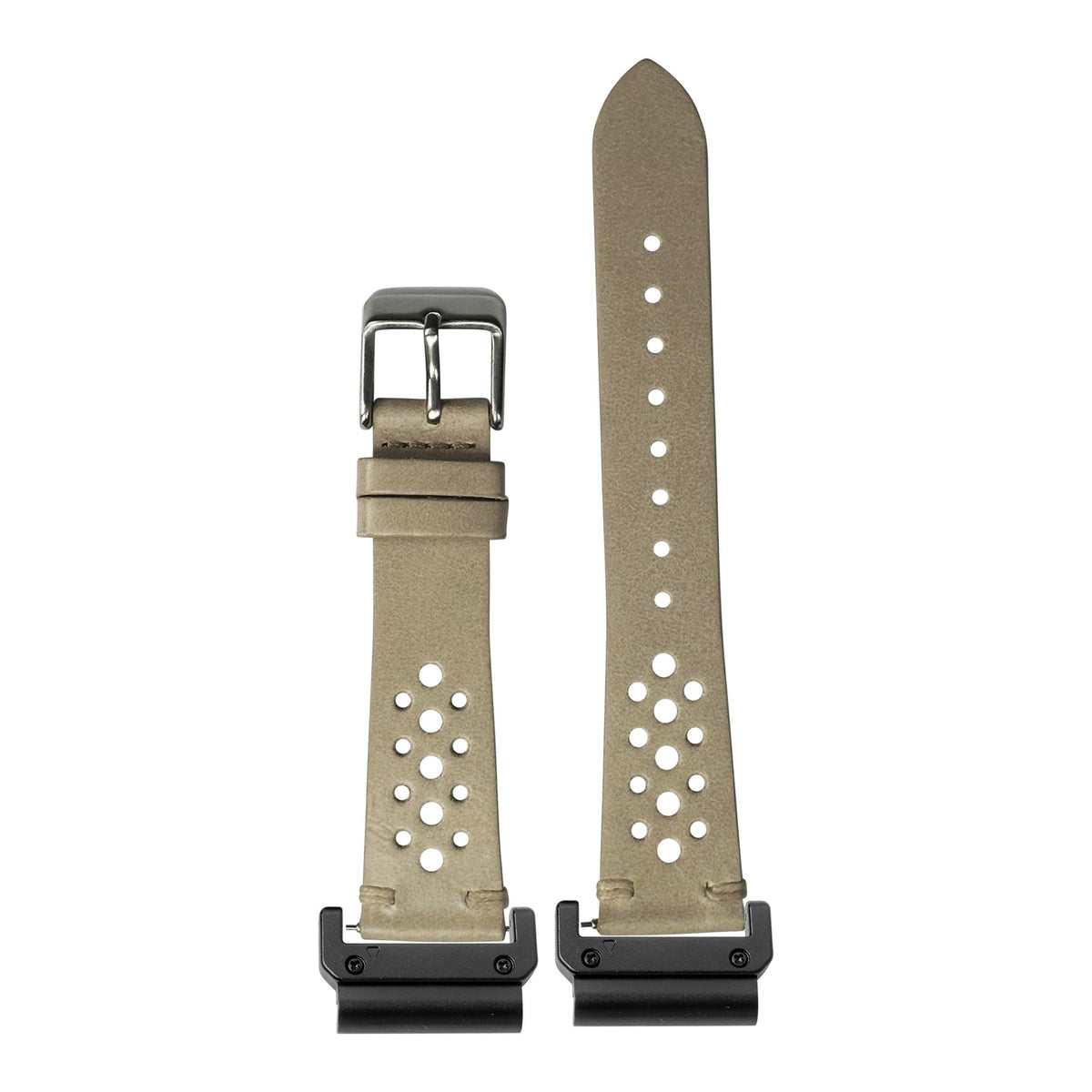 [QuickFit] Vintage Rally Leather - Cream with Slim Military adapters (Black)