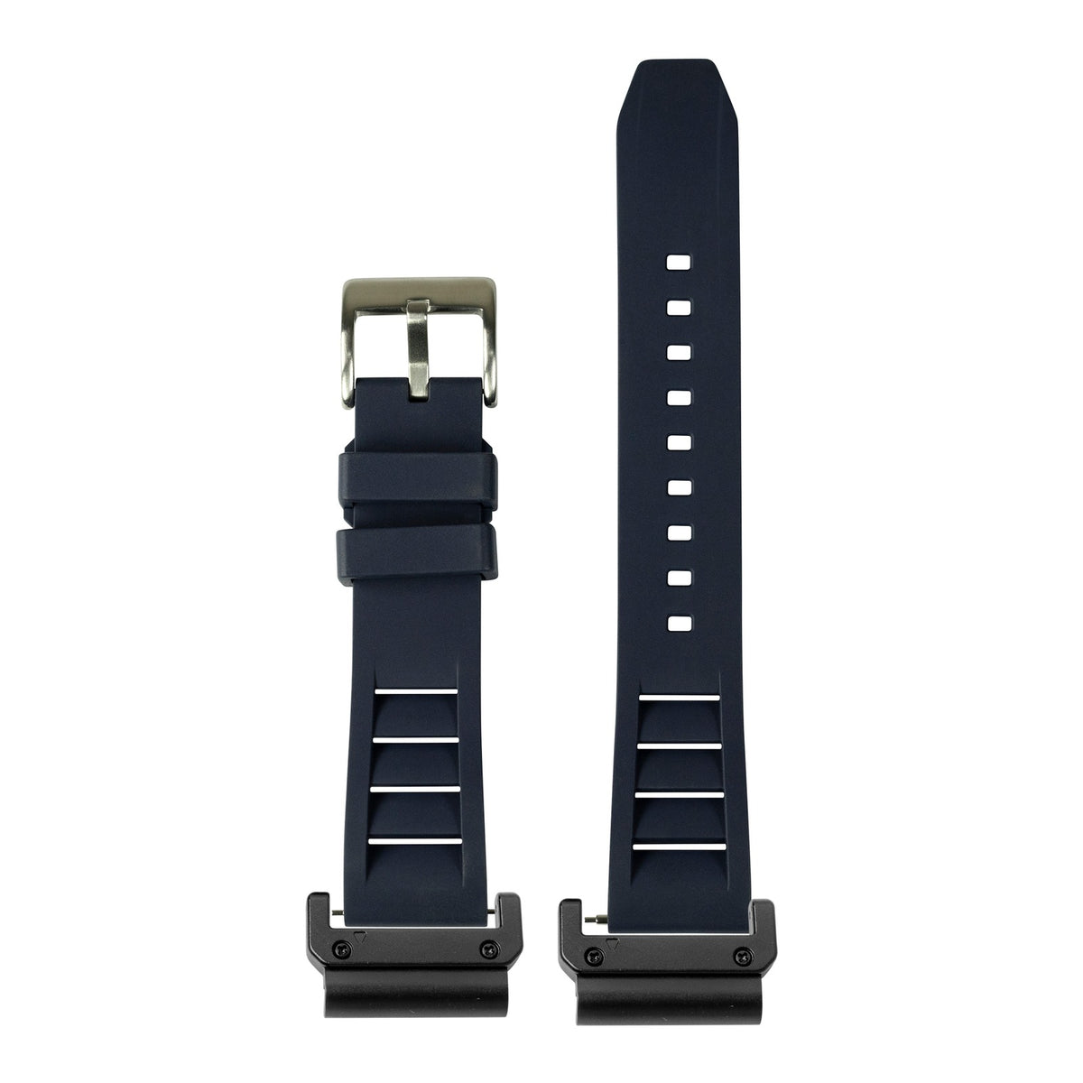 [QuickFit] Shark Fin FKM Rubber - Navy Blue with Slim Military adapters (Black)