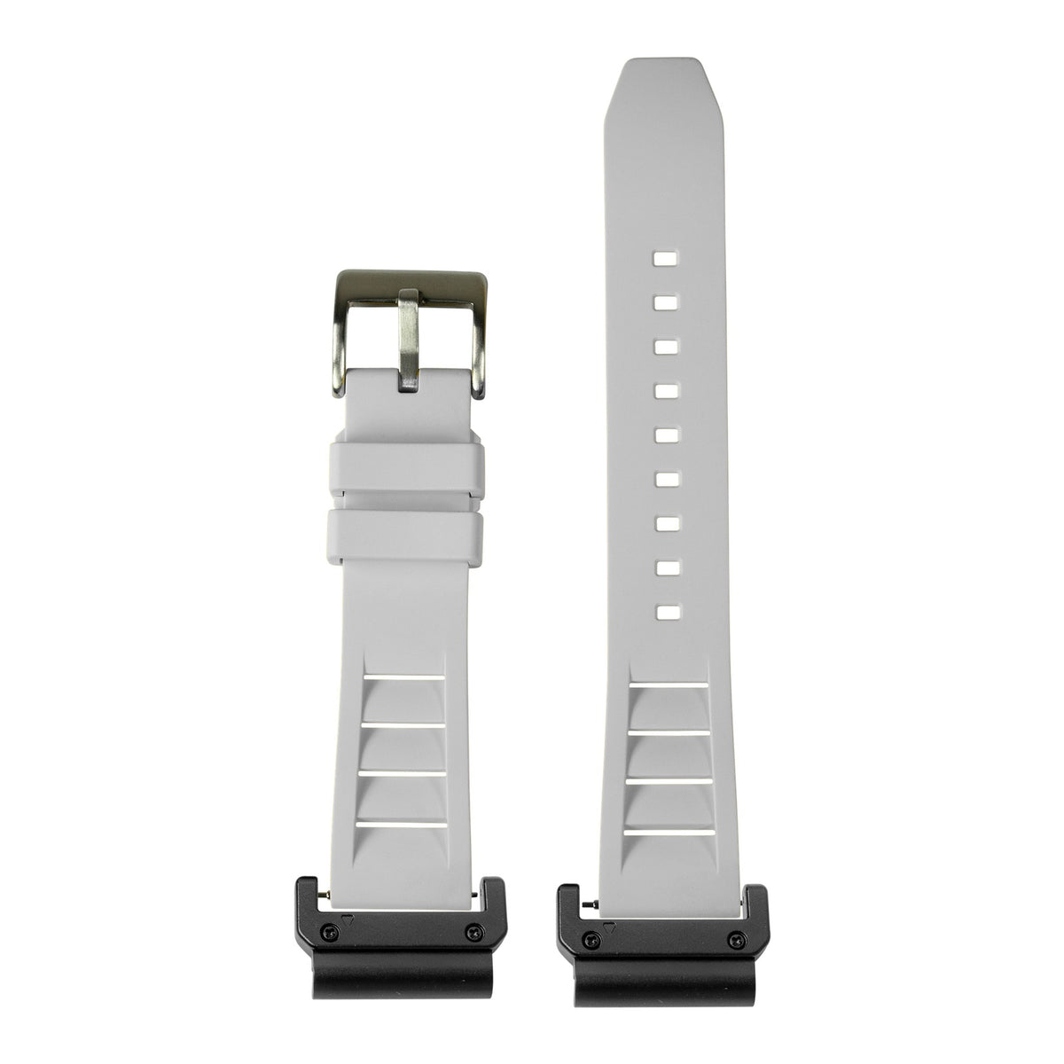 [QuickFit] Shark Fin FKM Rubber - White with Slim Military adapters (Black)
