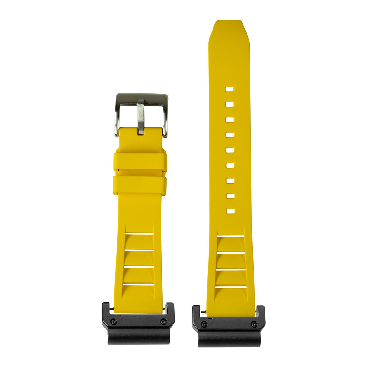 [QuickFit] Shark Fin FKM Rubber - Yellow with Slim Military adapters (Black)
