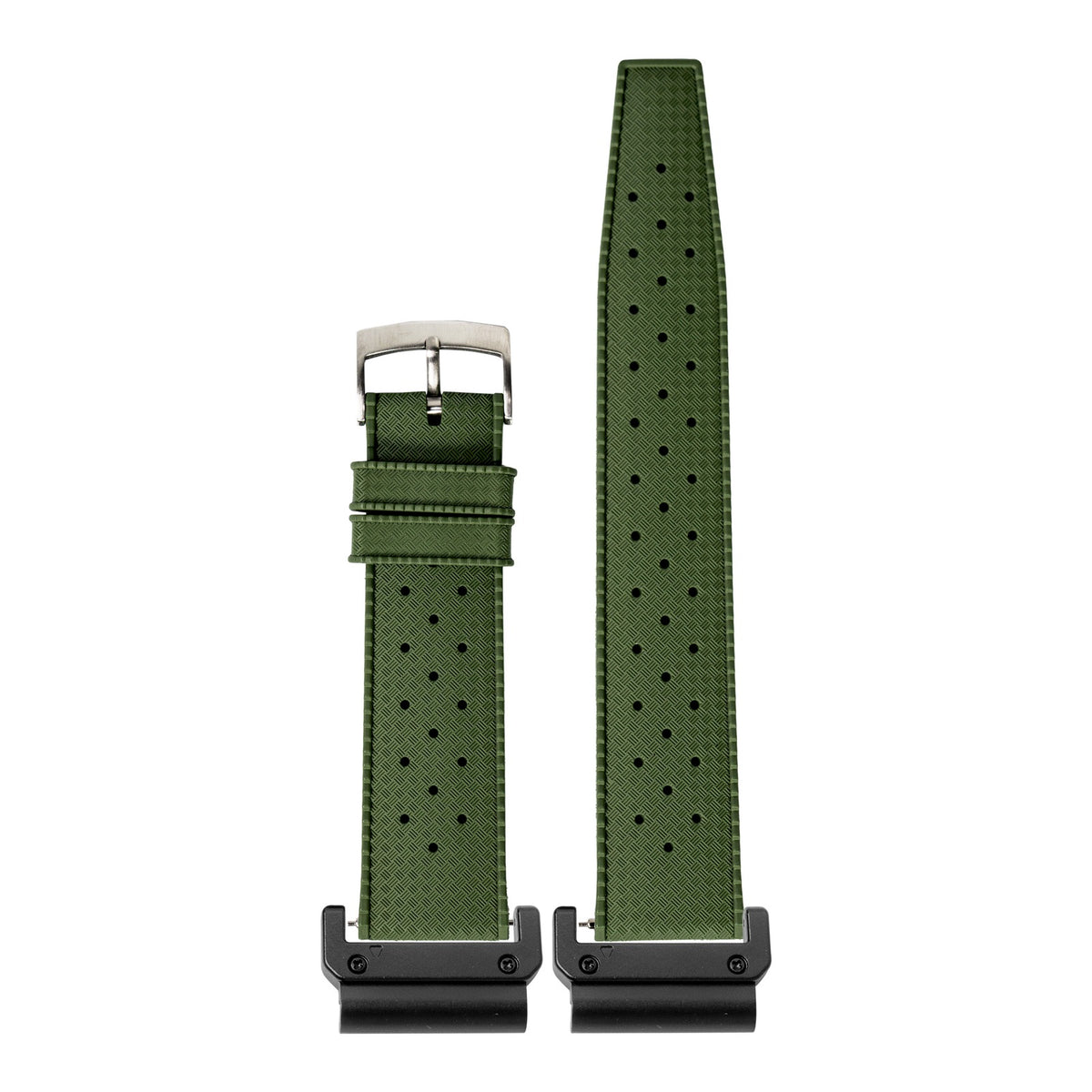 [QuickFit] King Tropic FKM Rubber - Forest Green with Slim Military adapters (Black)