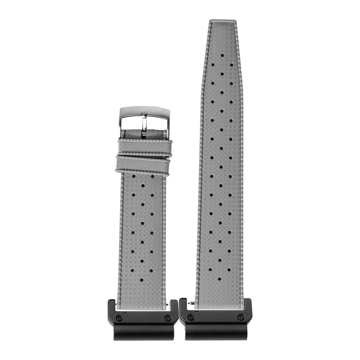 [QuickFit] King Tropic FKM Rubber - Grey with Slim Military adapters (Black)