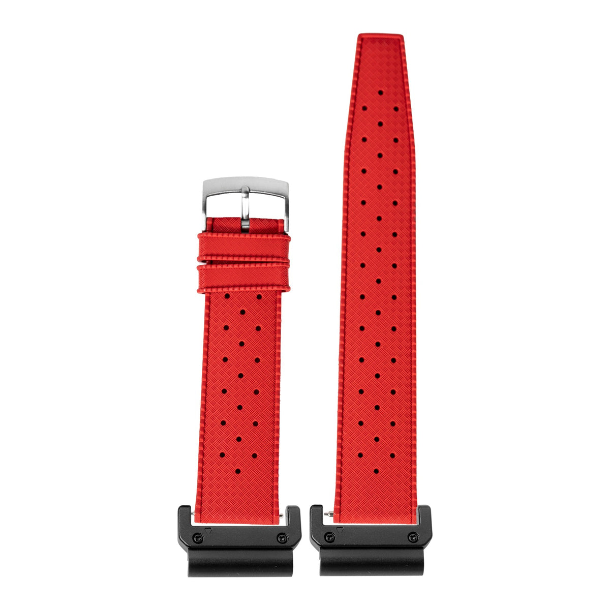 [QuickFit] King Tropic FKM Rubber - Red with Slim Military adapters (Black)