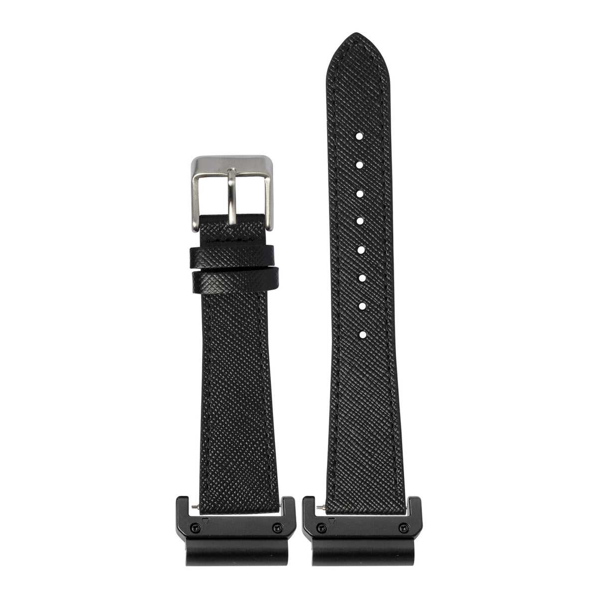 [QuickFit] Saffiano Leather - Black with Slim Military adapters (Black)