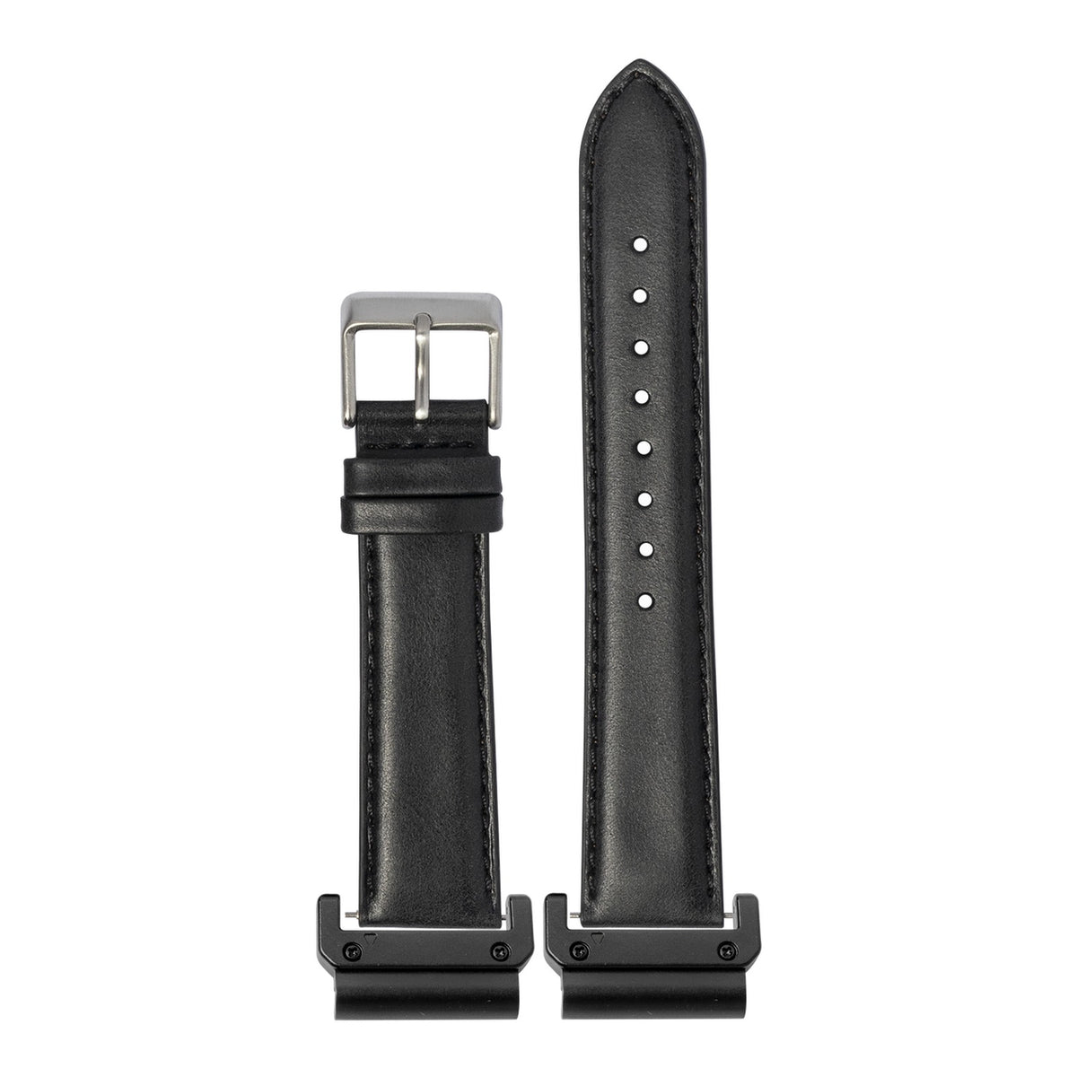 [QuickFit] Padded Leather - Black with Slim Military adapters (Black)